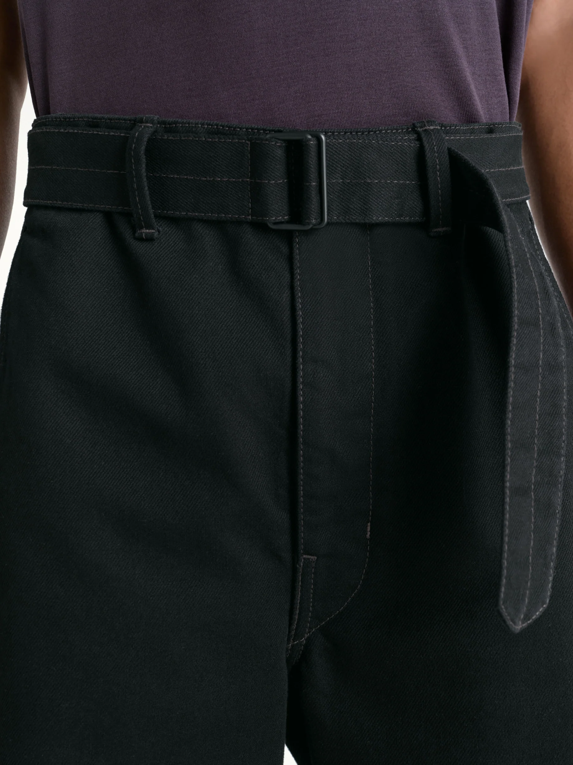 Twisted Belted Pants in Black - Image 6