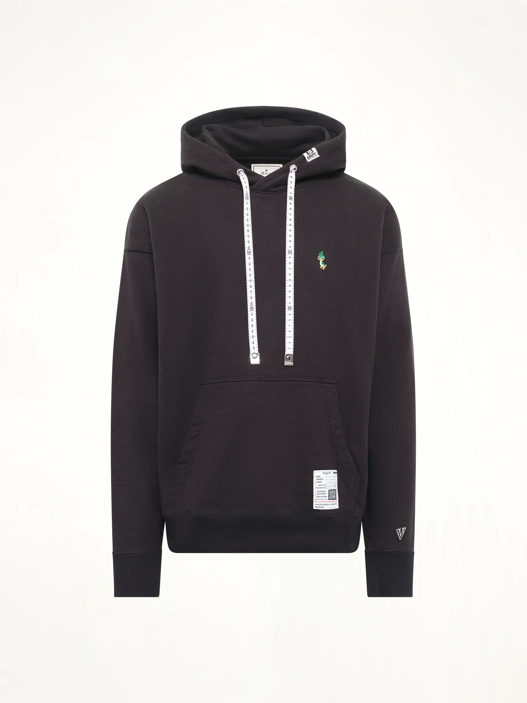 Leon Embroidery Hoodie in Black - Image 2
