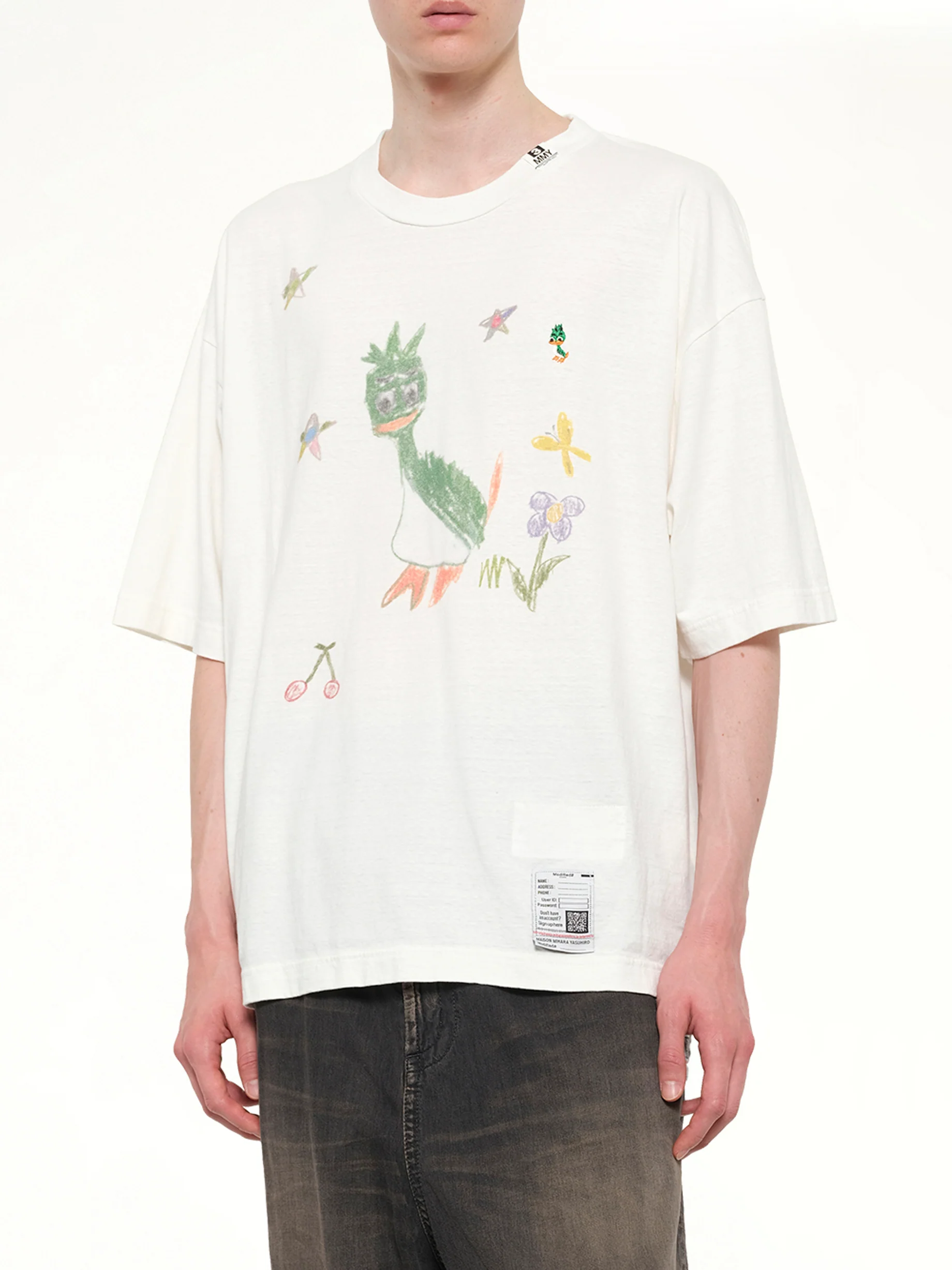 Leon Kids Doodle T-Shirt in White - Image 6