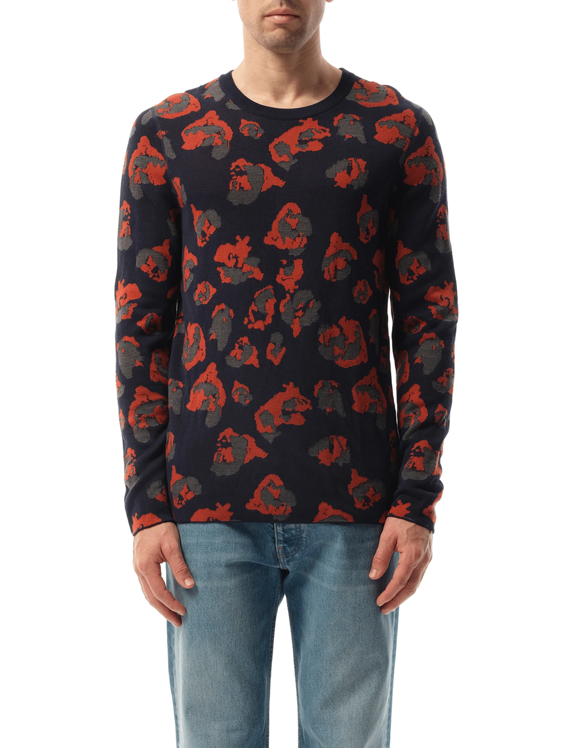 Leopard Jacq Sweatshirter in Navy