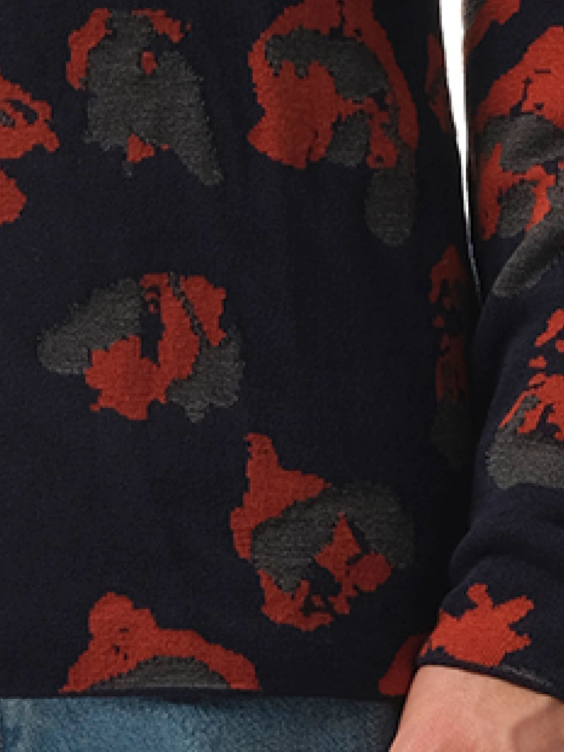 Leopard Jacq Sweatshirter in Navy - Image 3