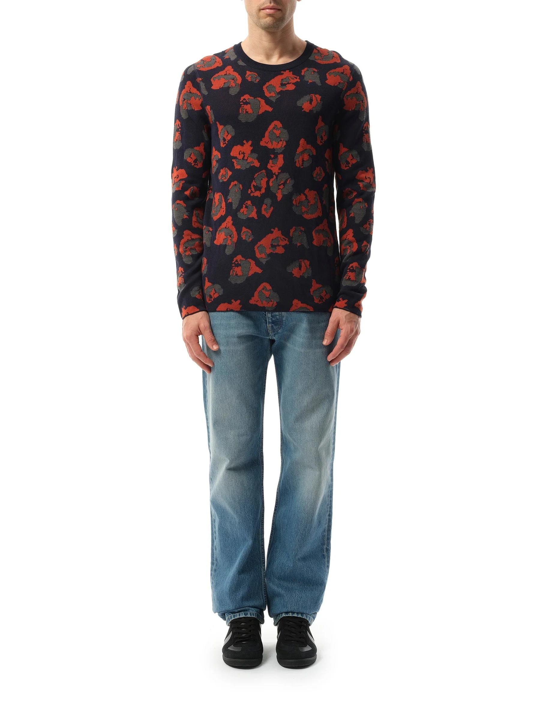 Leopard Jacq Sweatshirter in Navy - Image 4
