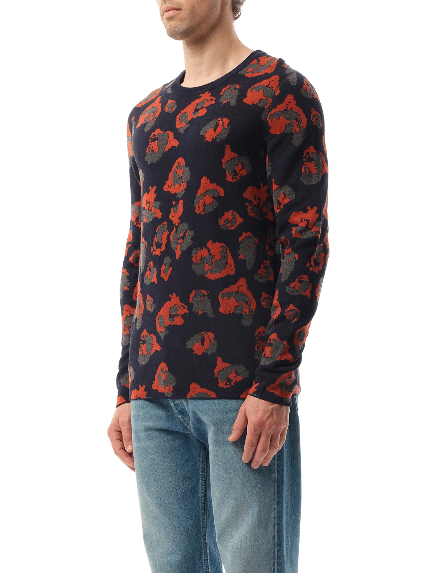 Leopard Jacq Sweatshirter in Navy - Image 5