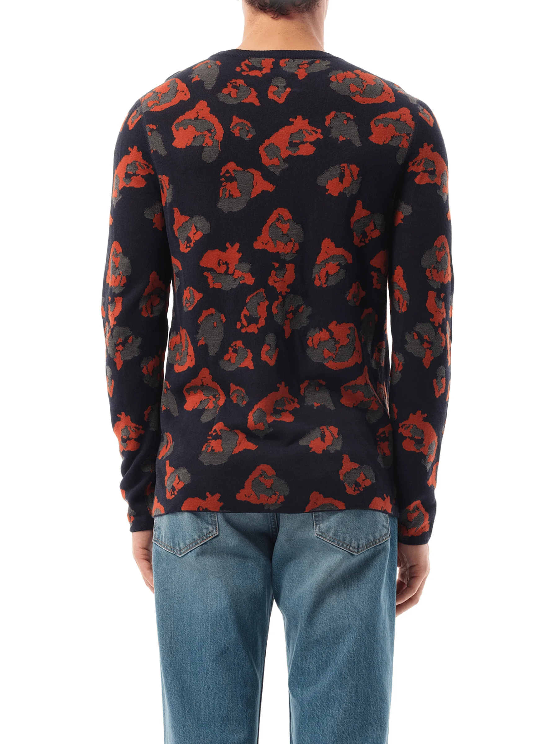 Leopard Jacq Sweatshirter in Navy - Image 6