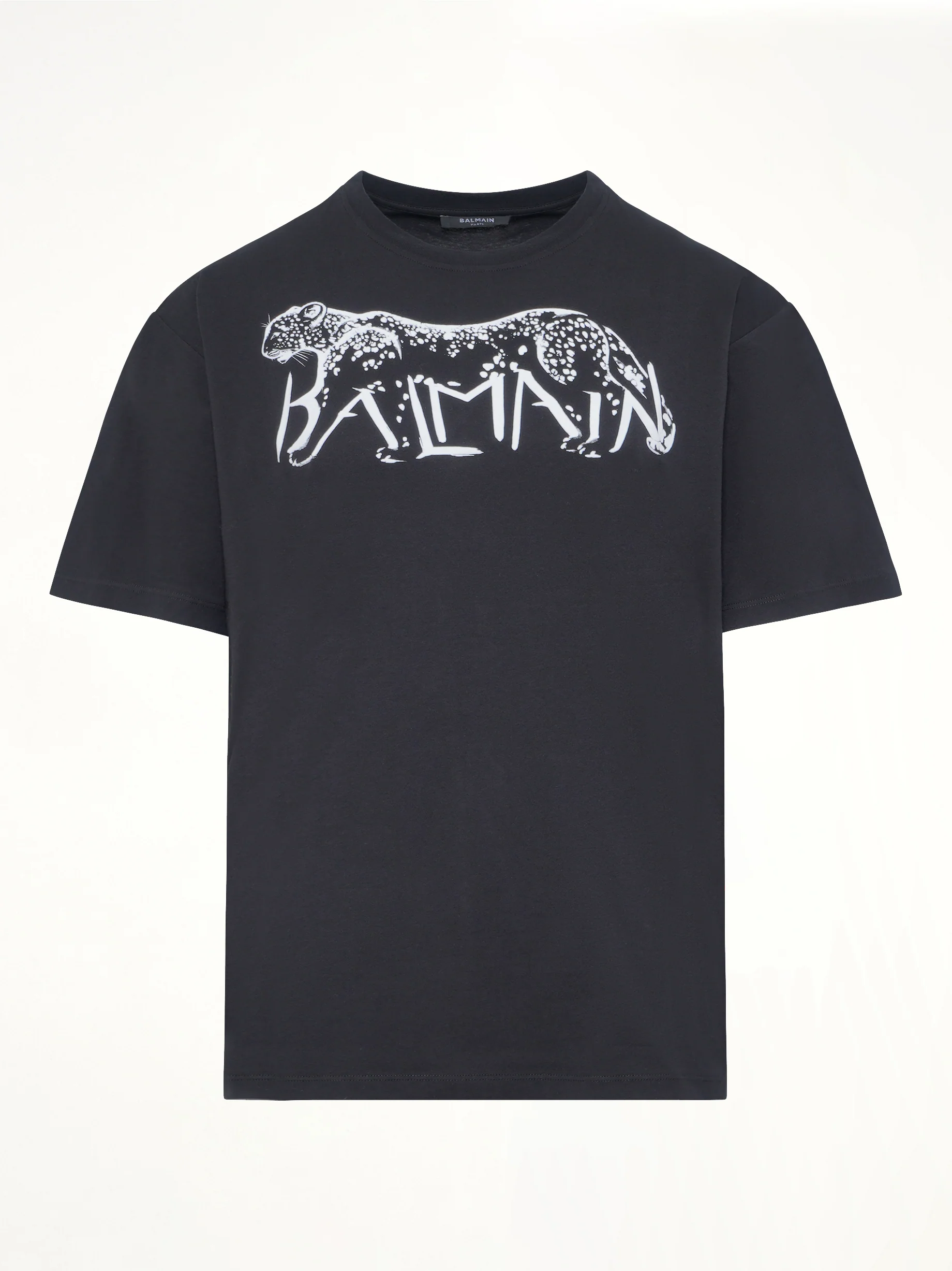 Leopard Print T-Shirt in Black/White - Image 2