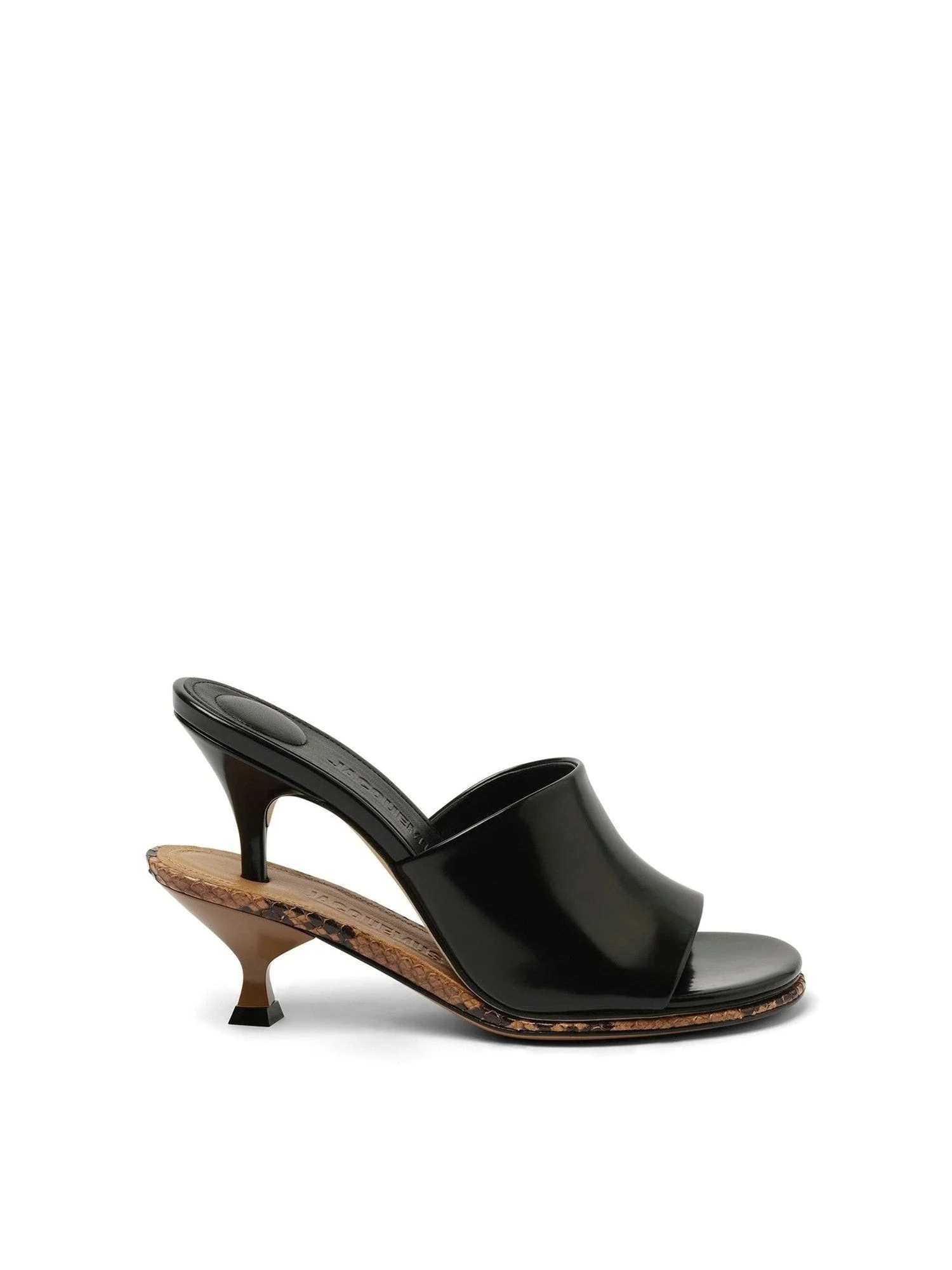 Les Doubles Mules in Black/Light Brown