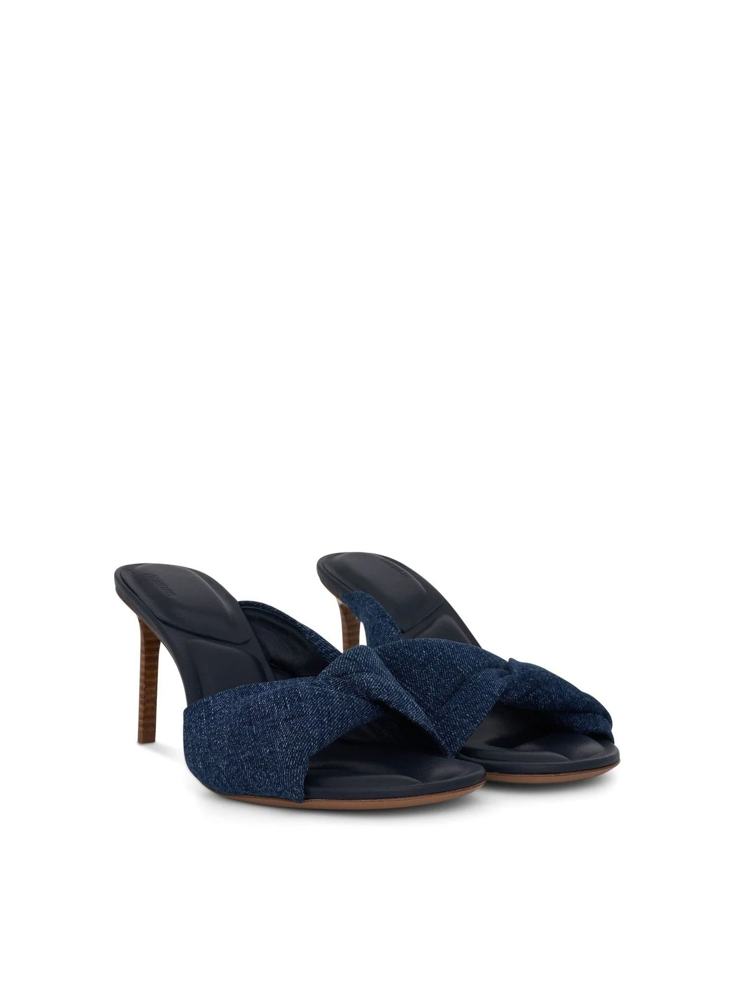 Bagnu Twist Towel Mules in Blue - Image 2