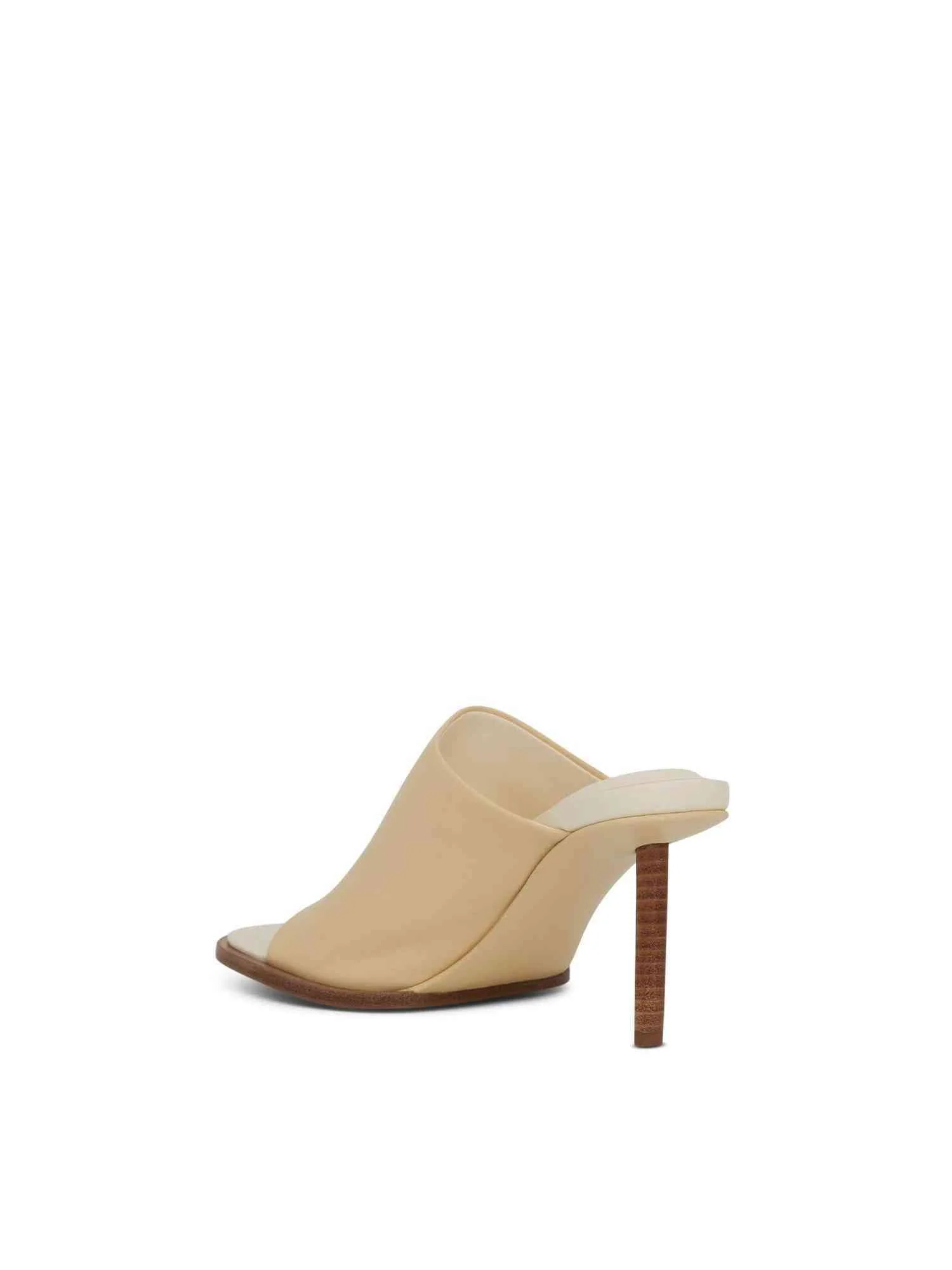 Carre Geometric Mules in Off White - Image 3