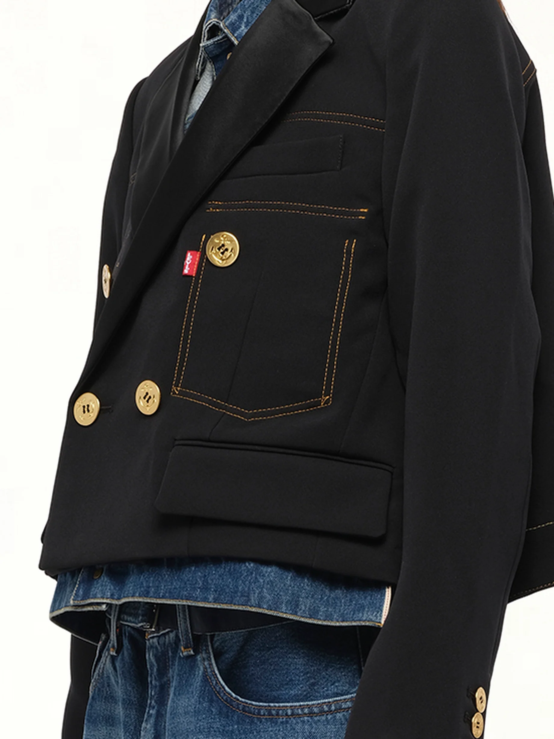 Levi's Denim x Matelasse Twill Jacket in Black - Image 3