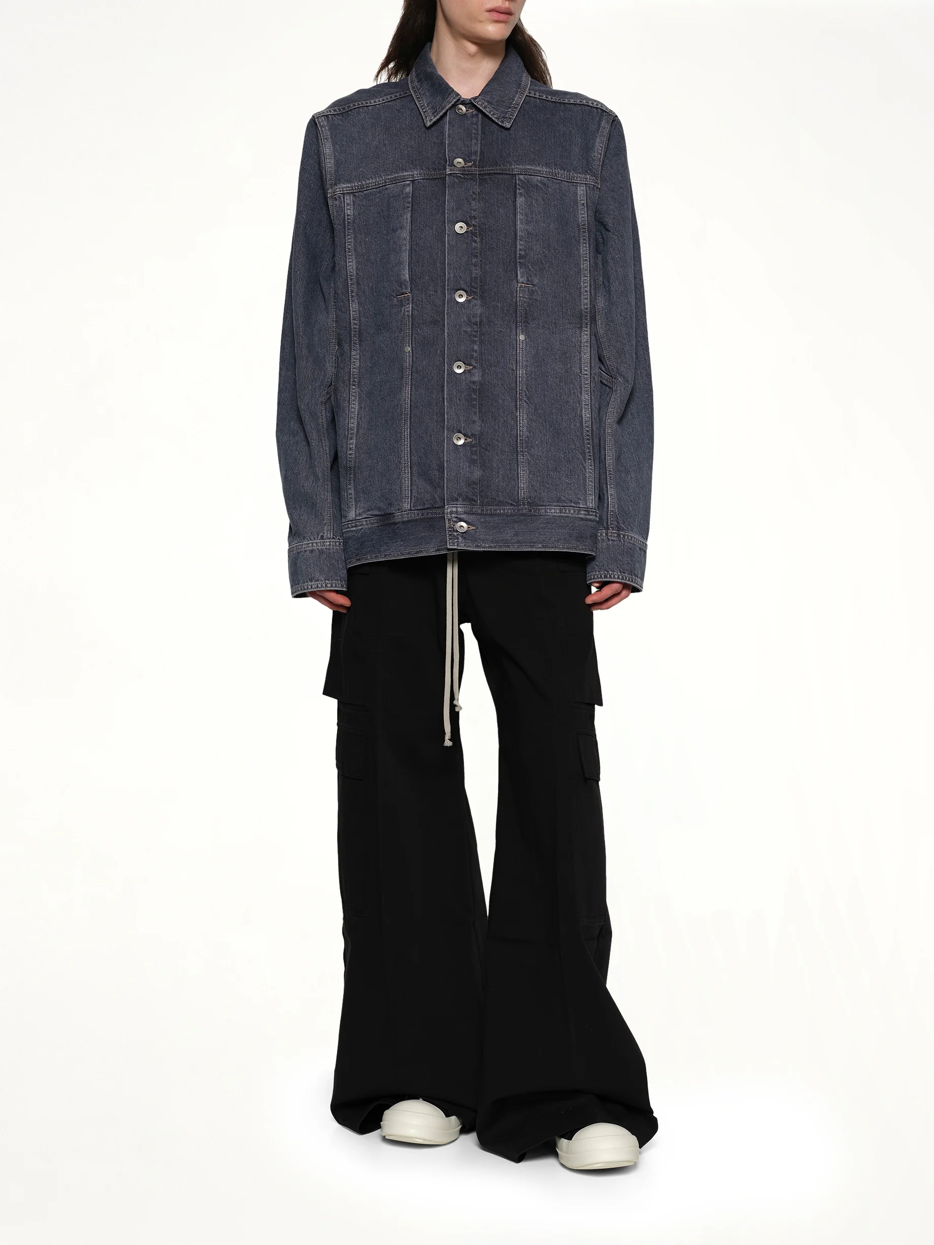 Lido Worker Jacket in Washed Grey - Image 4