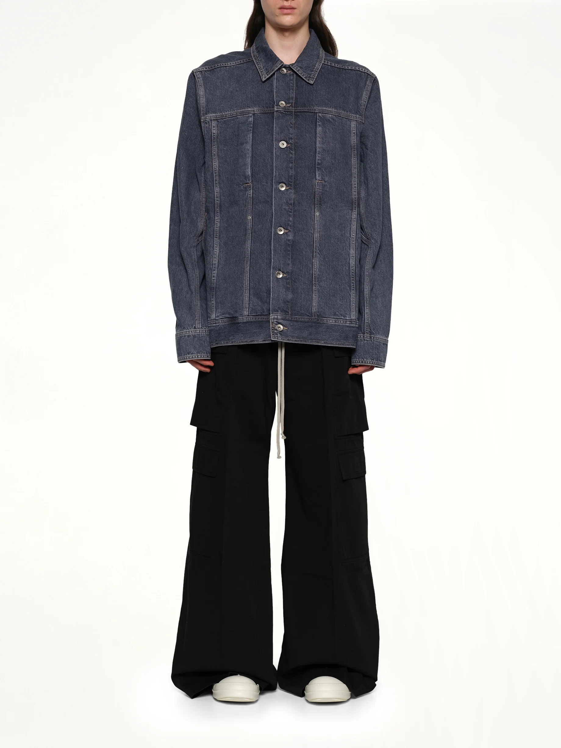 Lido Worker Jacket in Washed Grey - Image 7