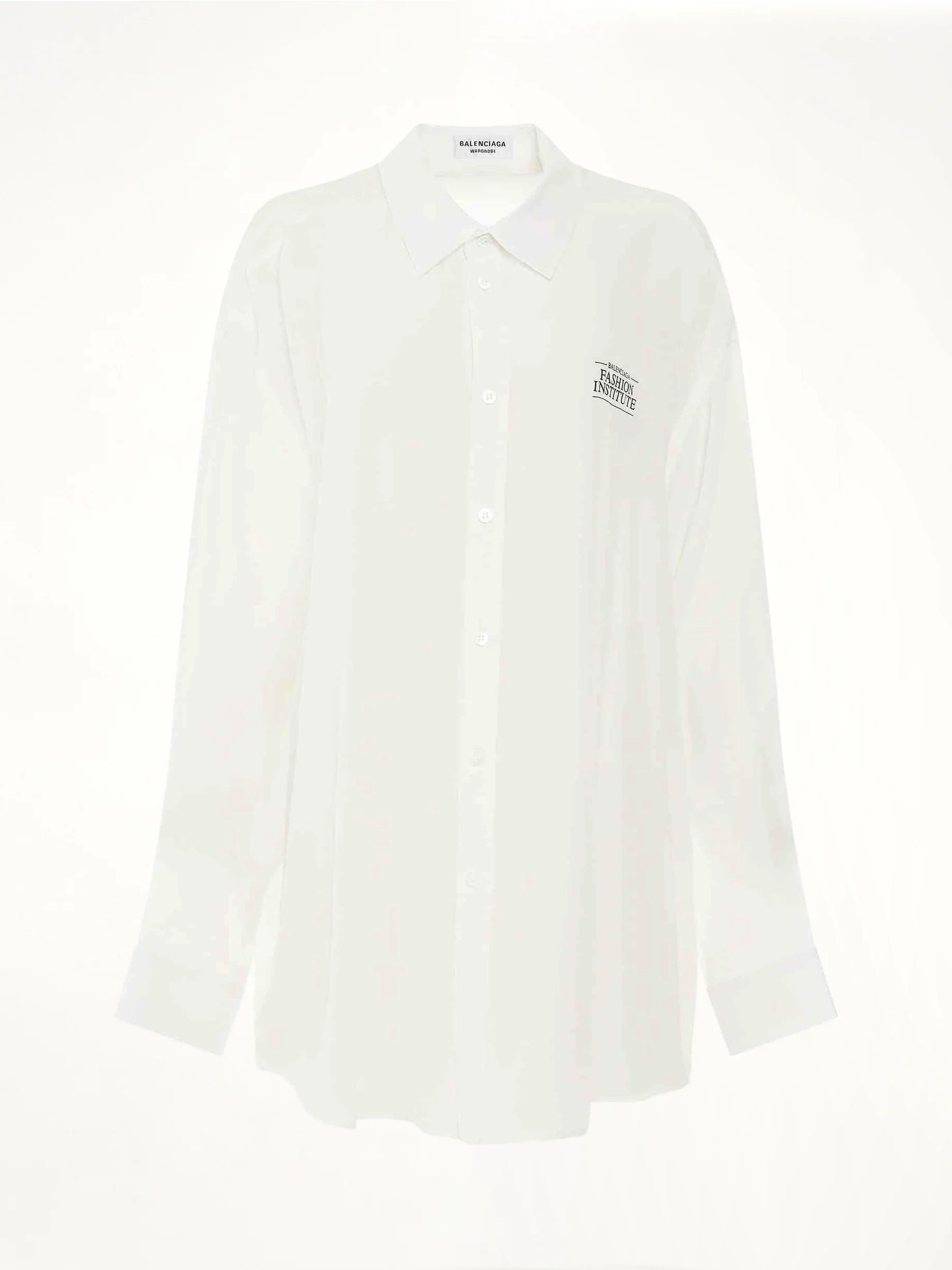 Light Silk Crepe Fluid Blouse in White