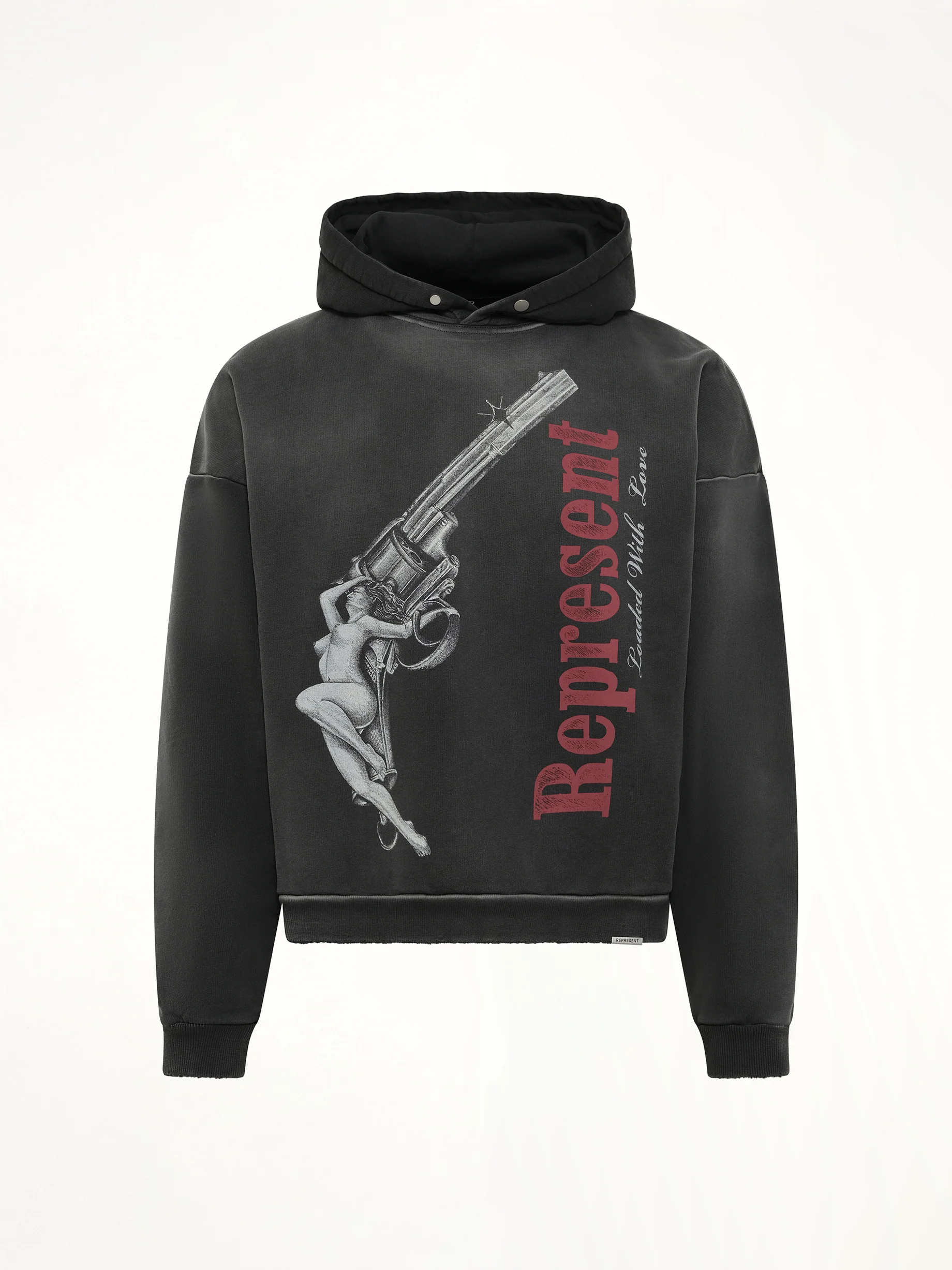 Loaded With Love Hoodie in Stained Black - Image 2