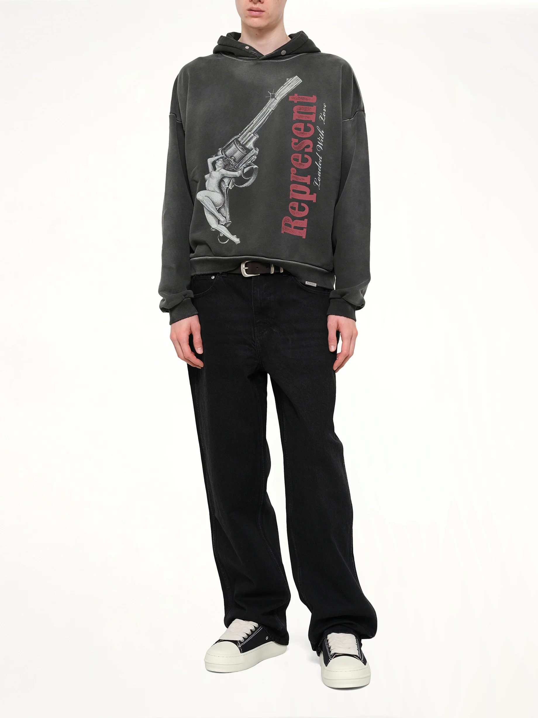 Loaded With Love Hoodie in Stained Black - Image 4
