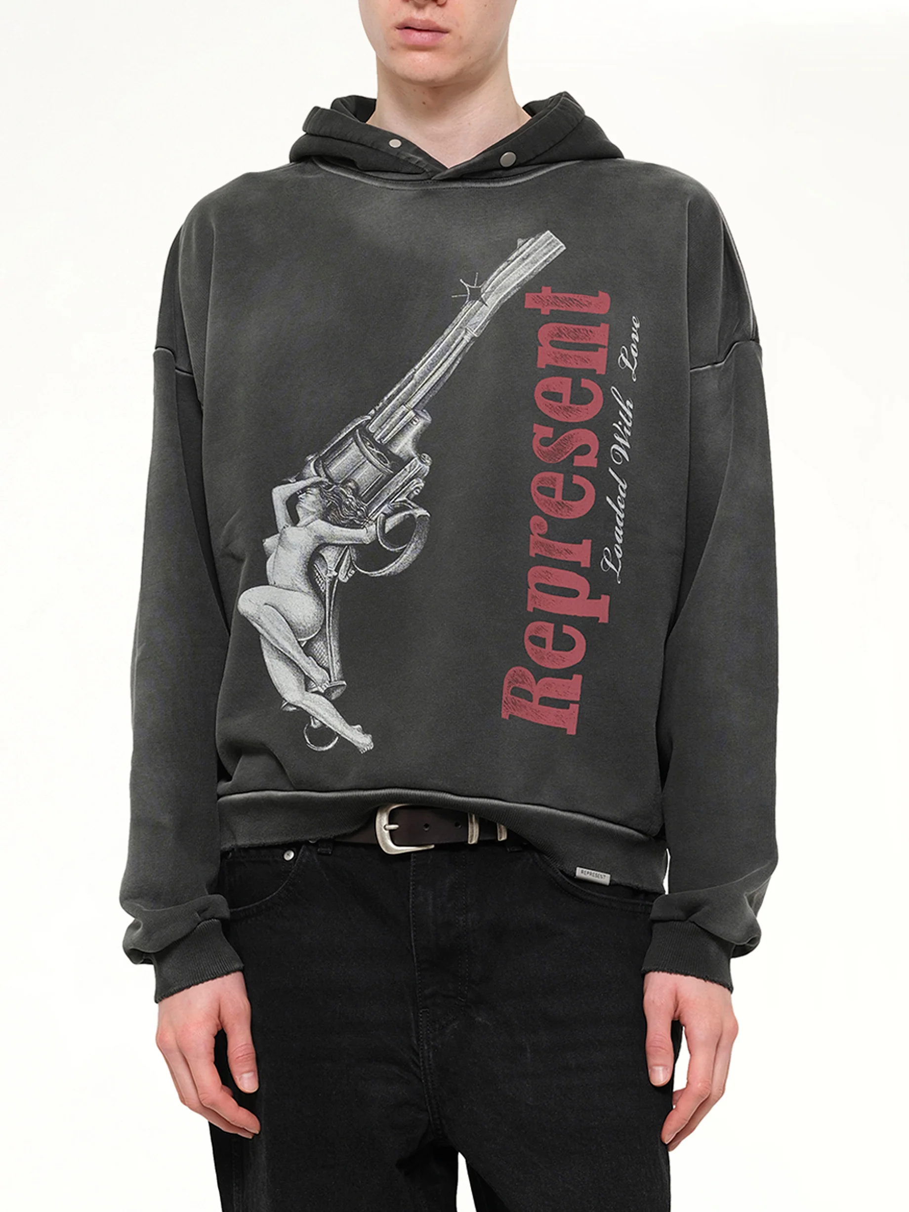 Loaded With Love Hoodie in Stained Black - Image 6
