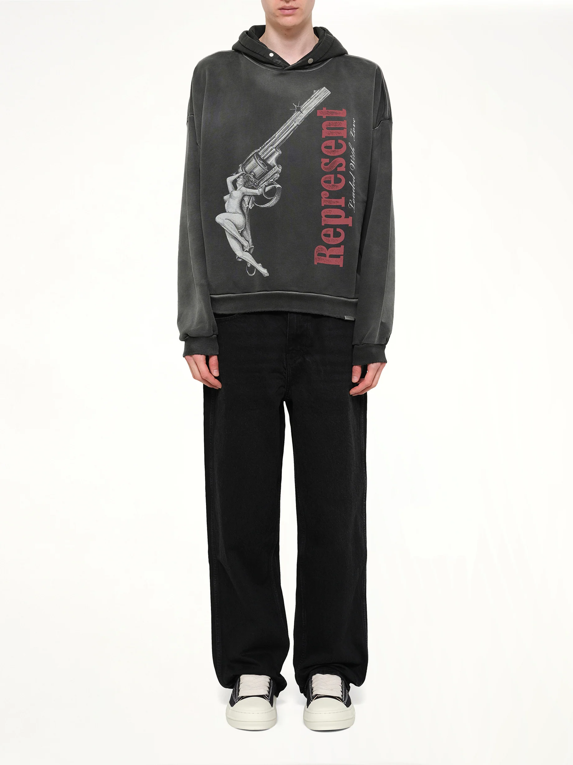 Loaded With Love Hoodie in Stained Black - Image 7