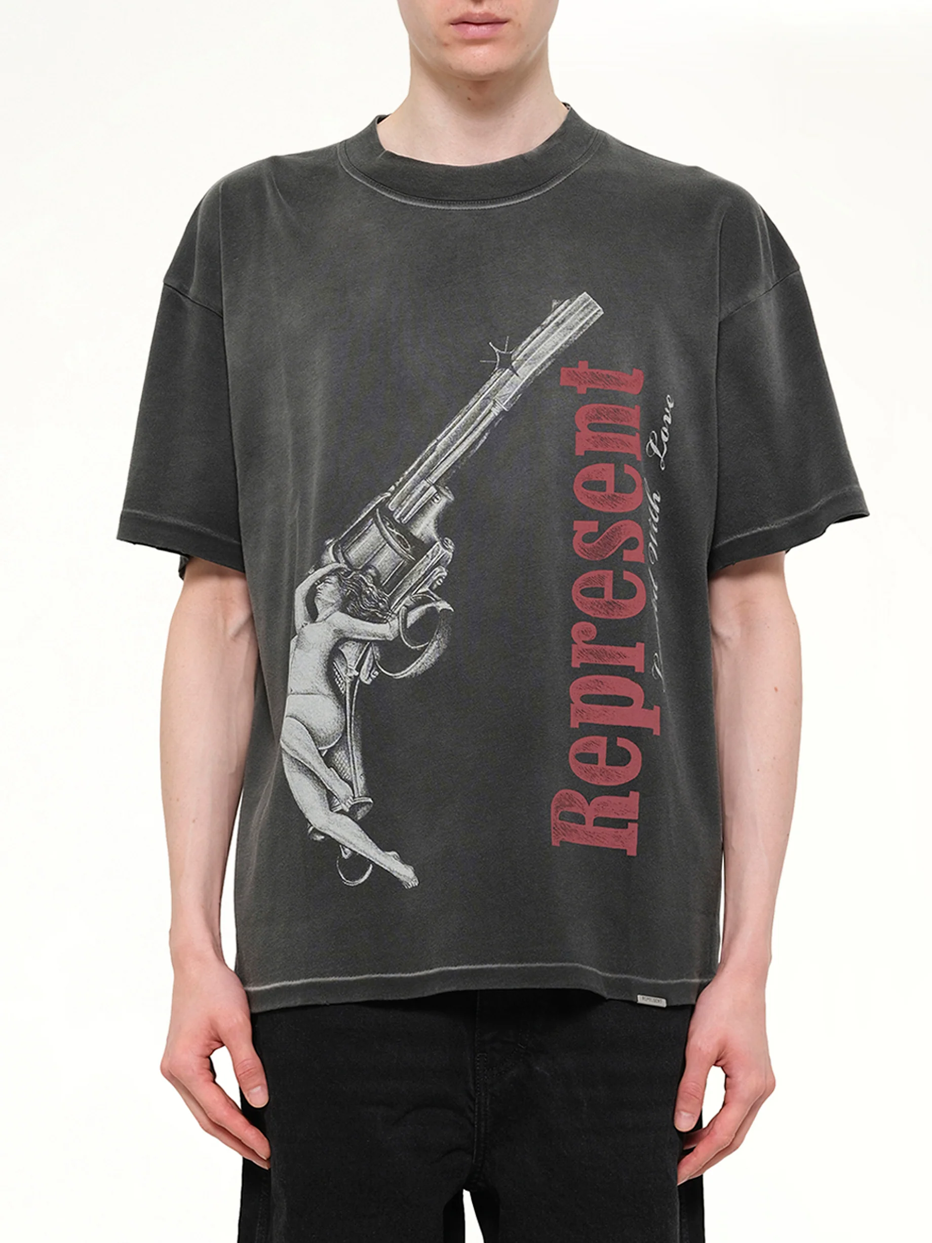 Loaded With Love T-Shirt in Stained Black