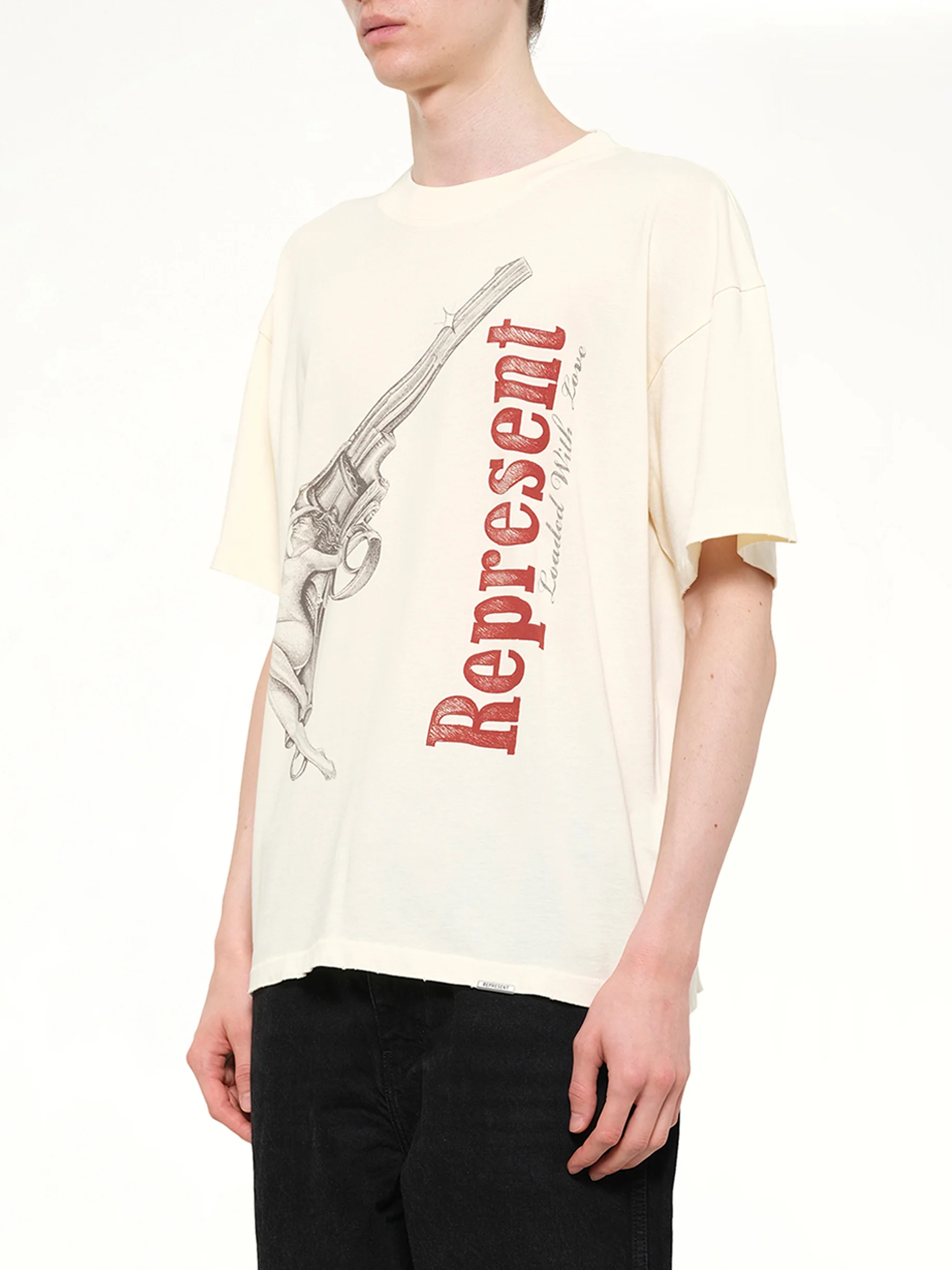Loaded With Love T-Shirt in Cream - Image 3