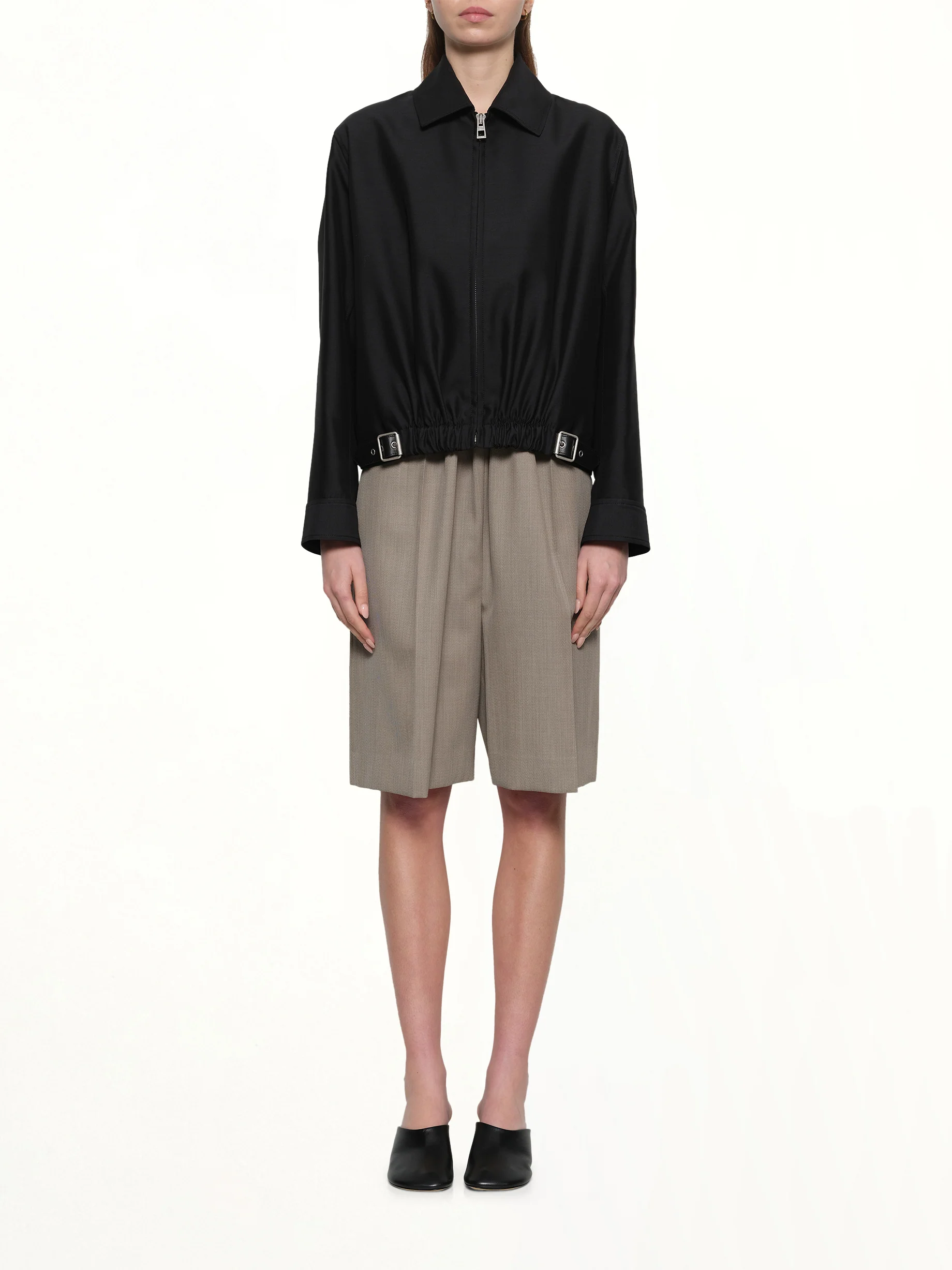 Belted Jacket in Black - Image 7