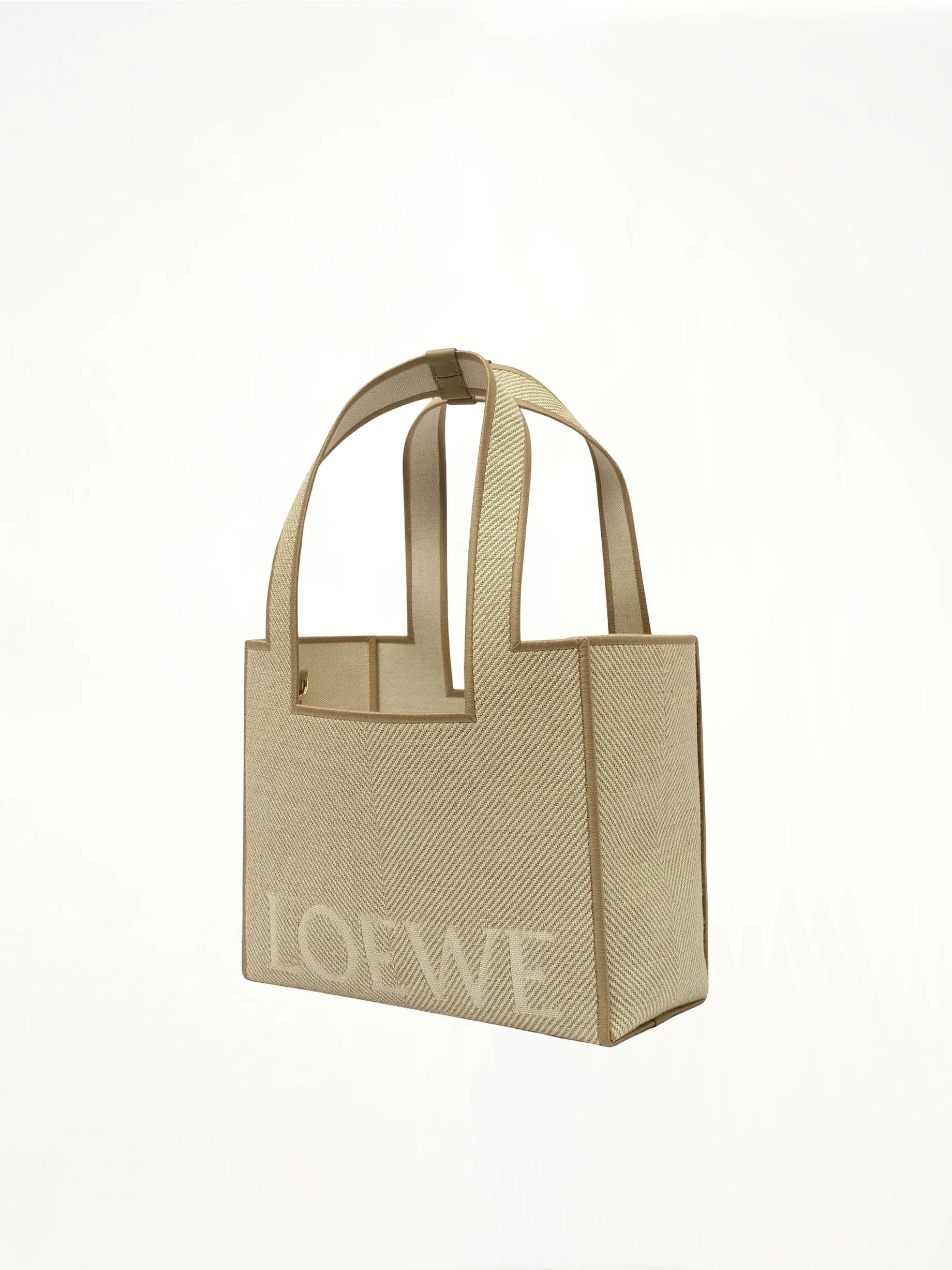 Loewe Font Tote Medium Bag in Ecru - Image 2