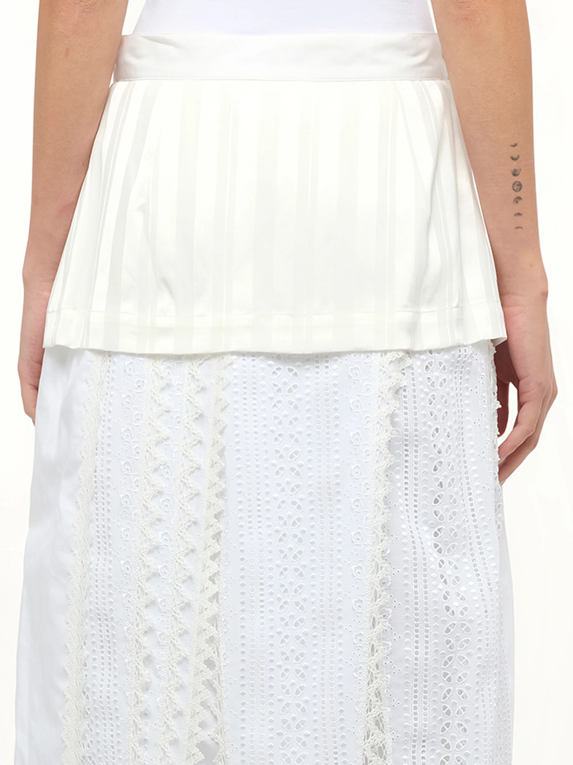 Lace Petal Skirt in White - Image 3