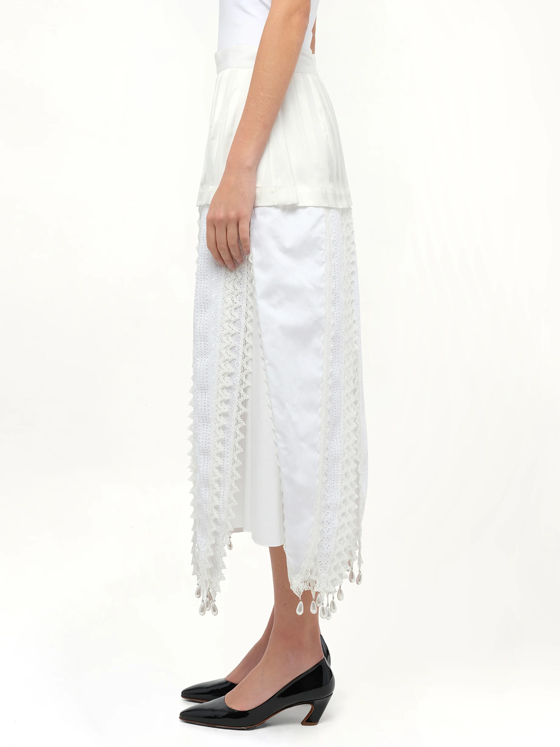 Lace Petal Skirt in White - Image 5