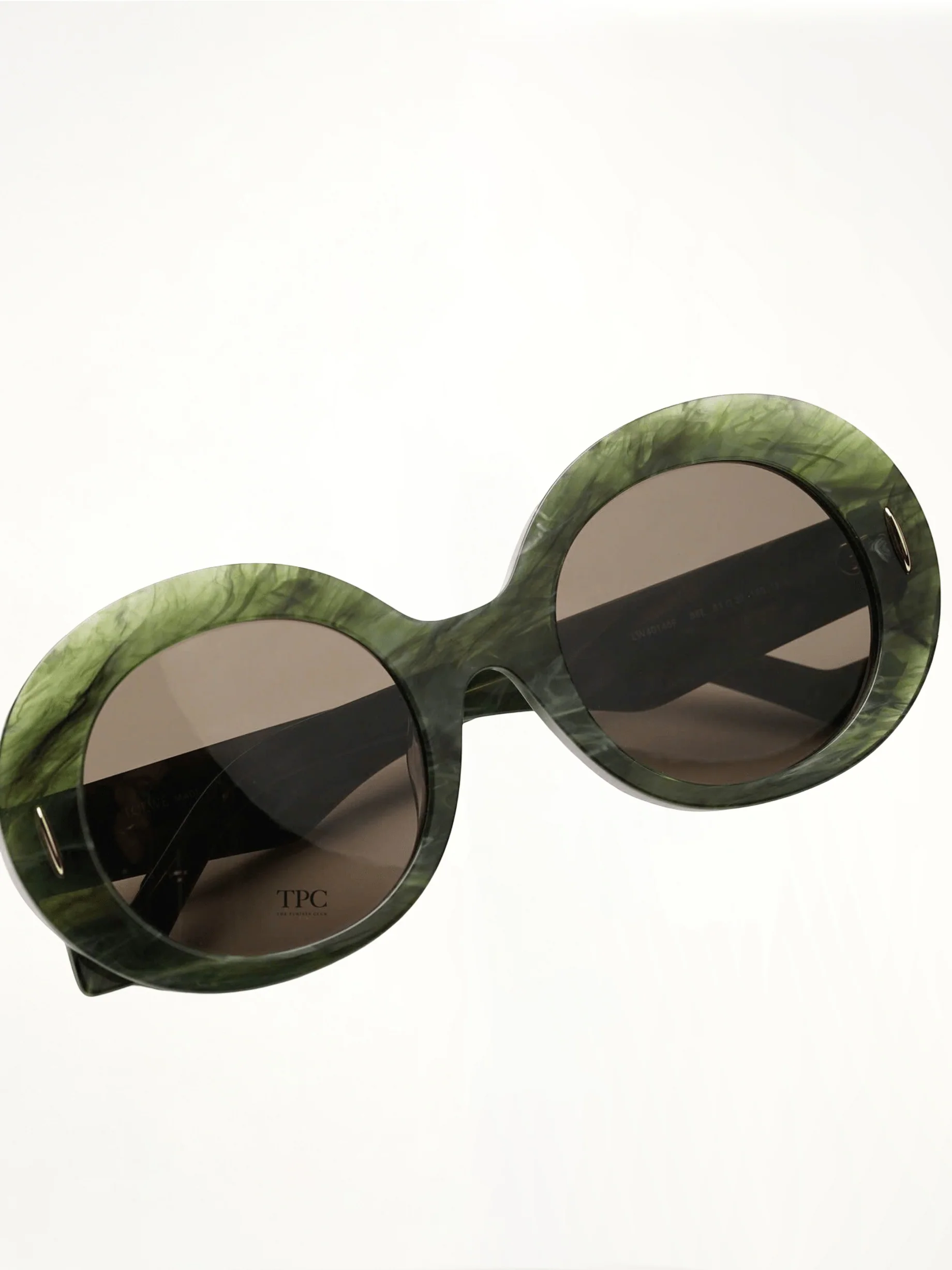 Loewe LW40146F 5196E Acetate Sunglasses in Marble Green - Image 2