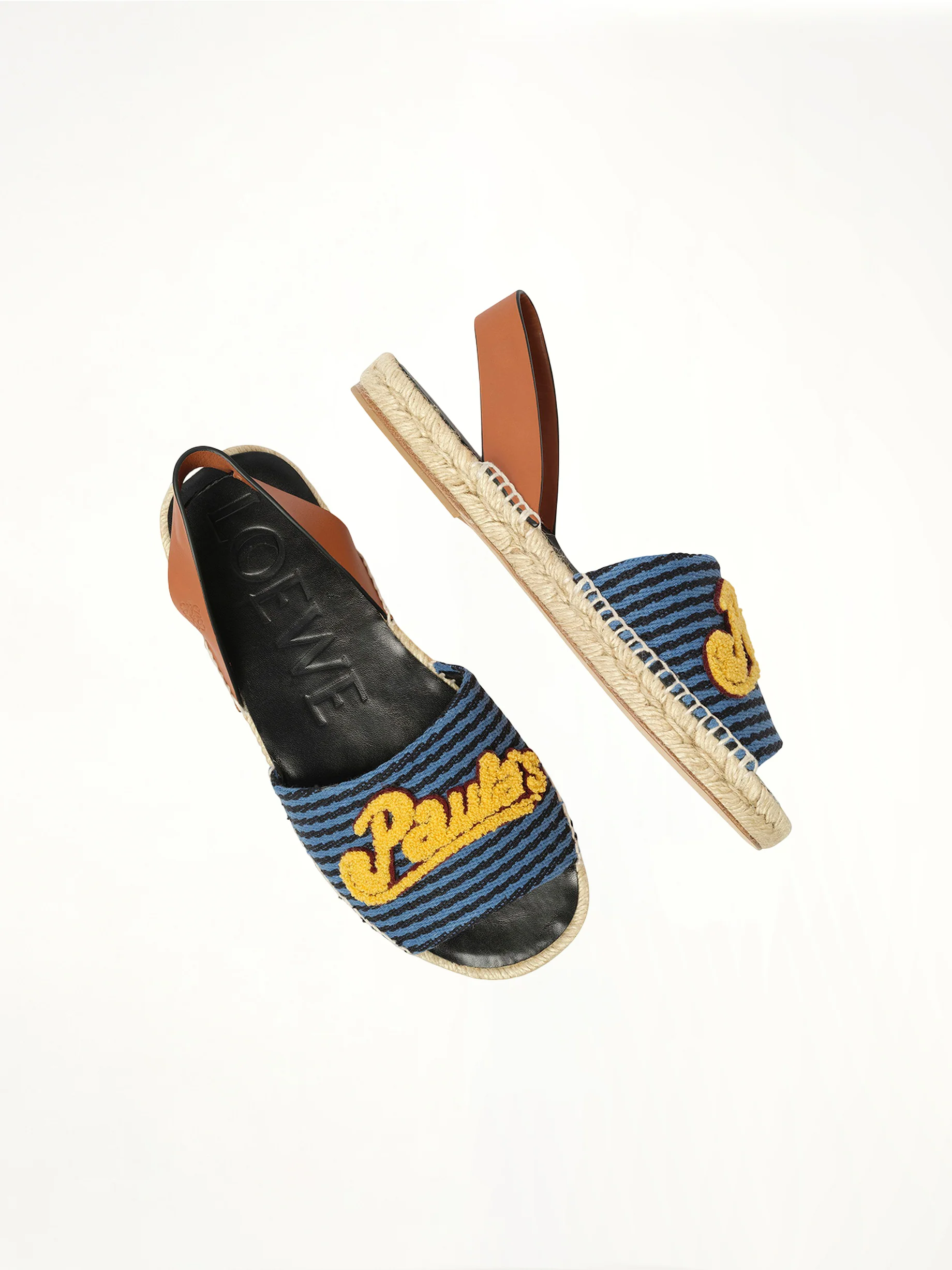 Loewe x Paula Stripe Espadrille in Navy - Image 4
