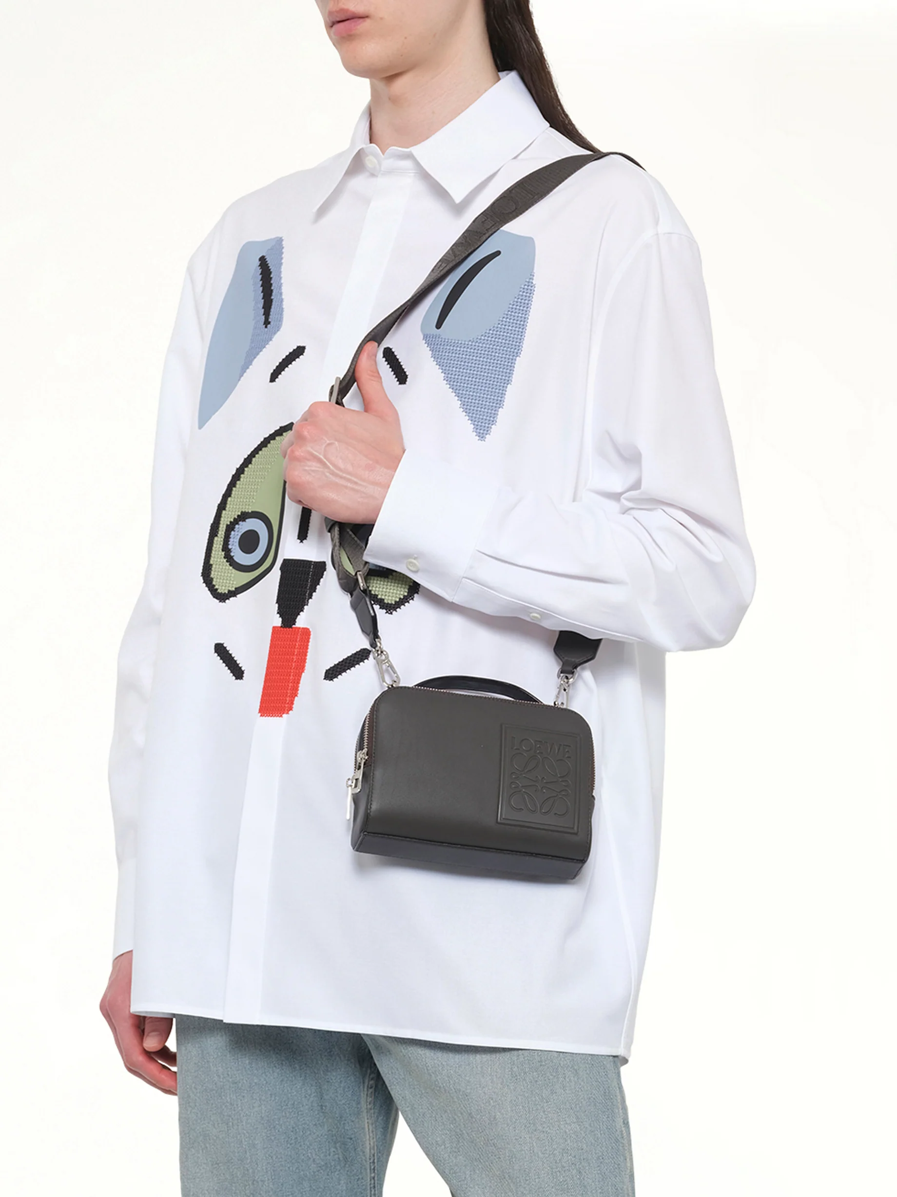 Loewe Patch Camera Bag Mini in Dark Grey - Image 4