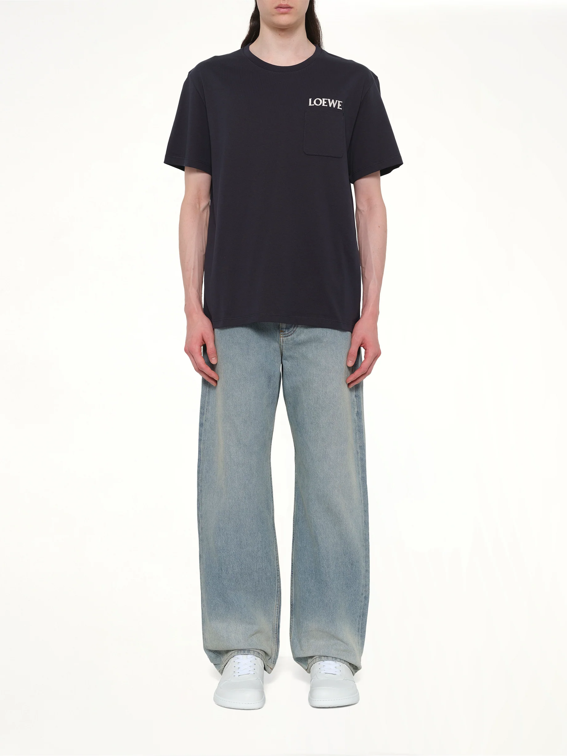 Loewe Relaxed Fit T-Shirt in Dark Navy Blue - Image 7