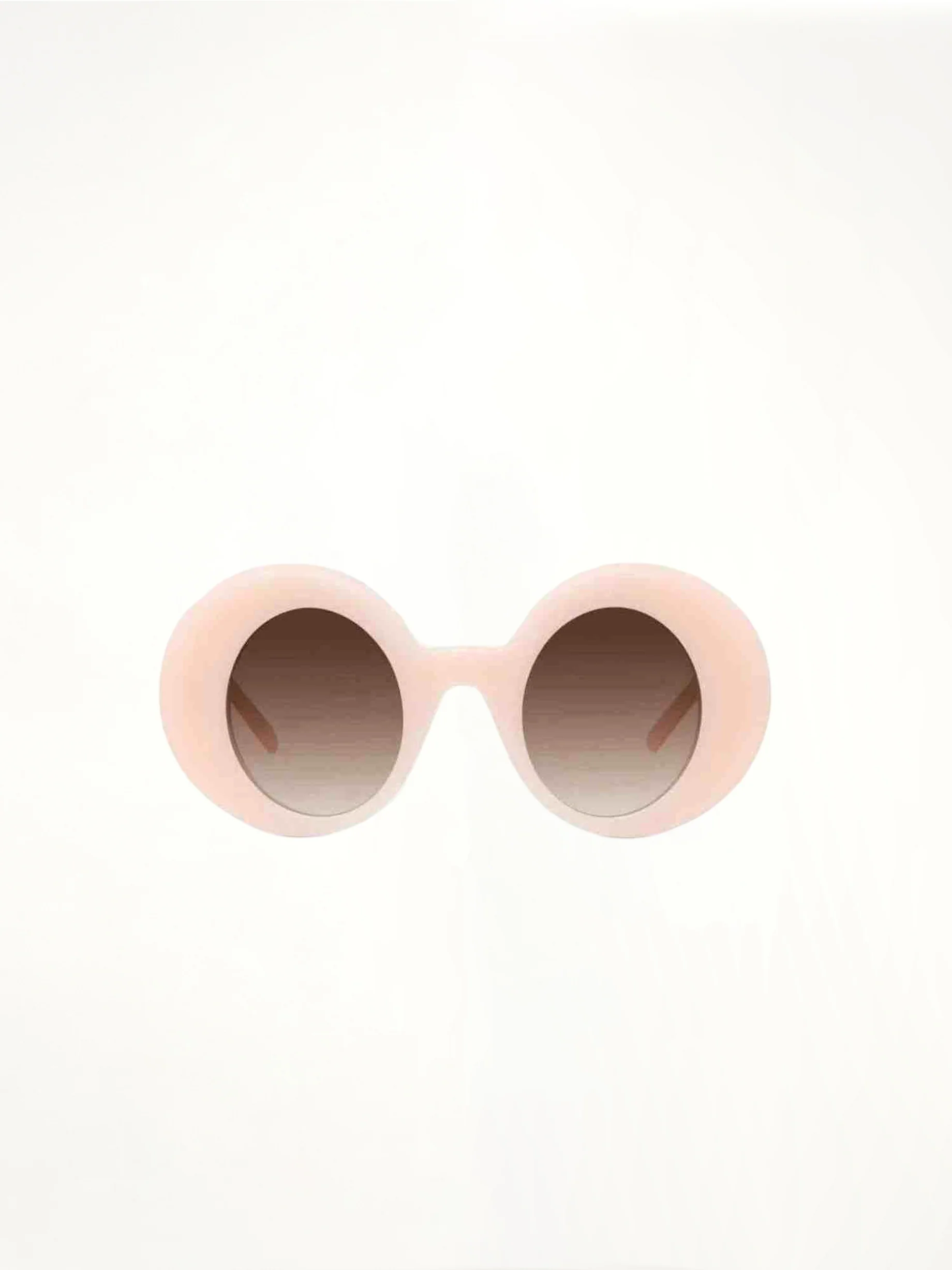 Round Sunglasses with Gradient Violet Lens in Shiny Pink - Image 2