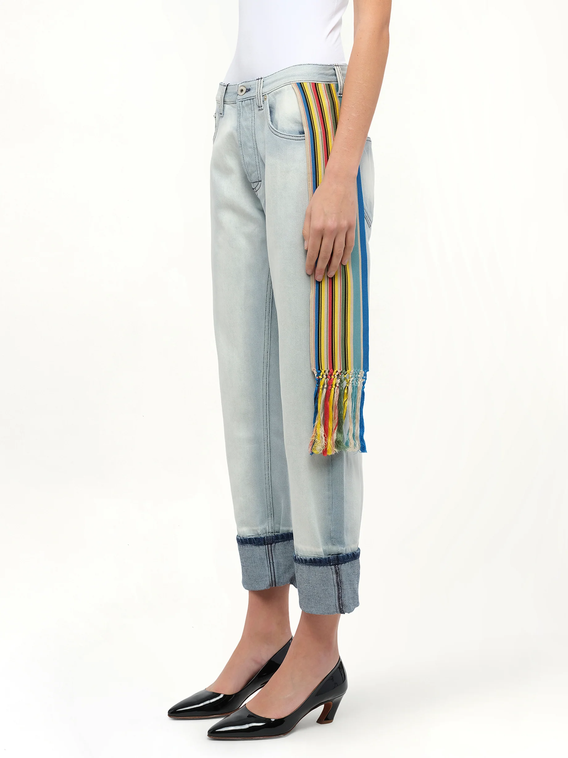 Stripe Bands Jeans in L Blue - Image 2