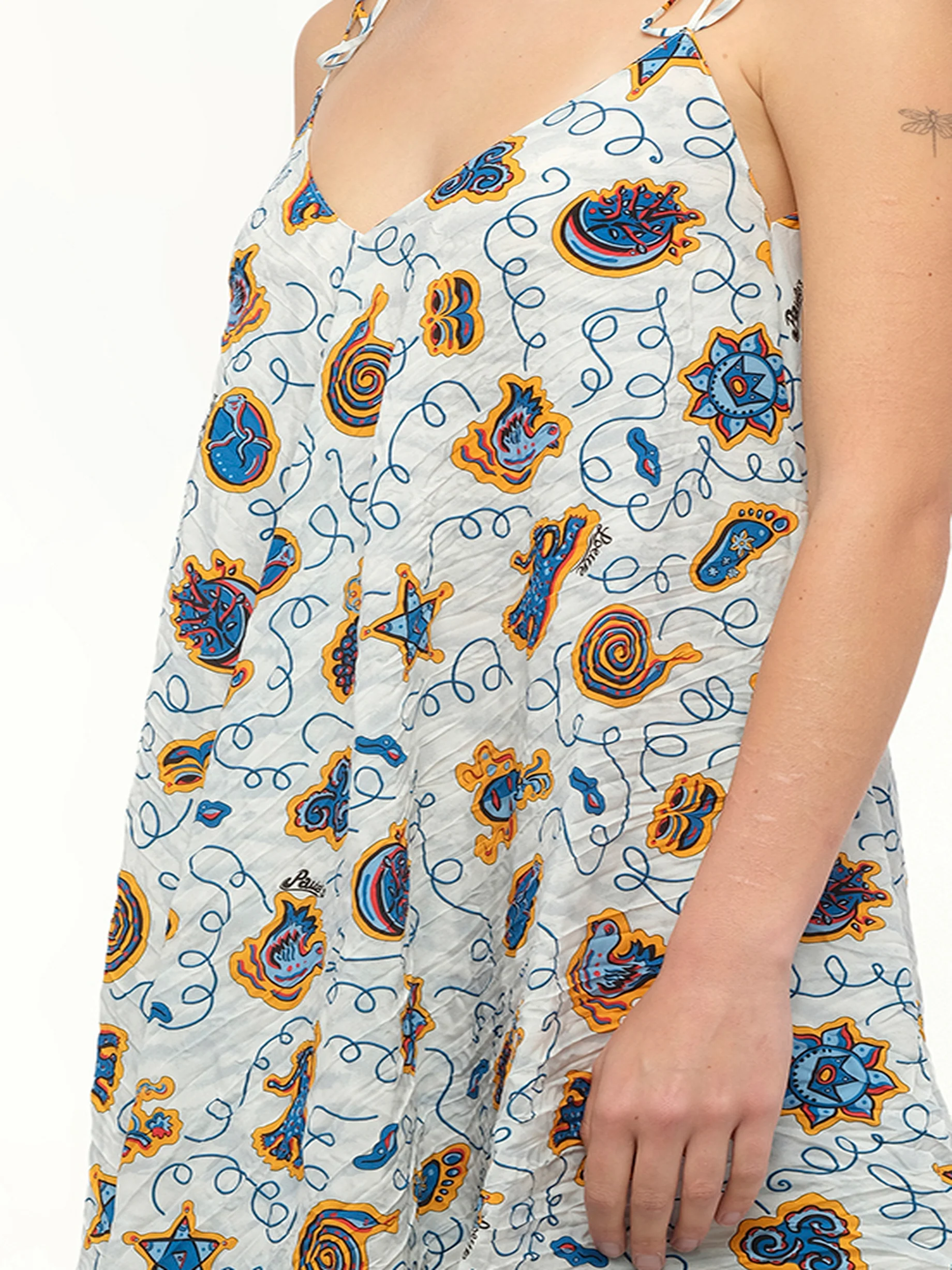Loewe x Paula Prt Strappy Dress in White - Image 3