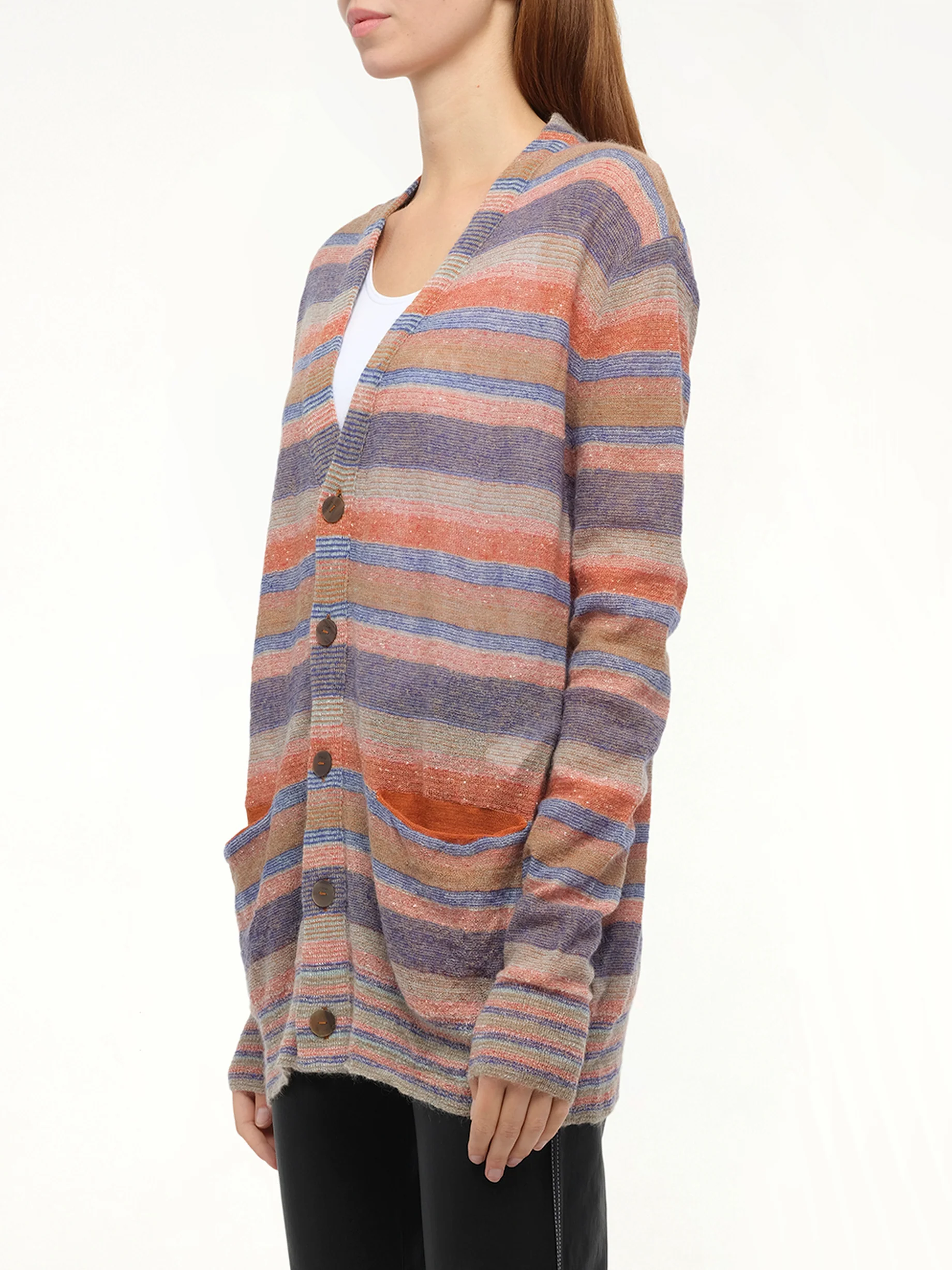 Loewe x Paula Stripe Cardigan in Multicolour - Image 2