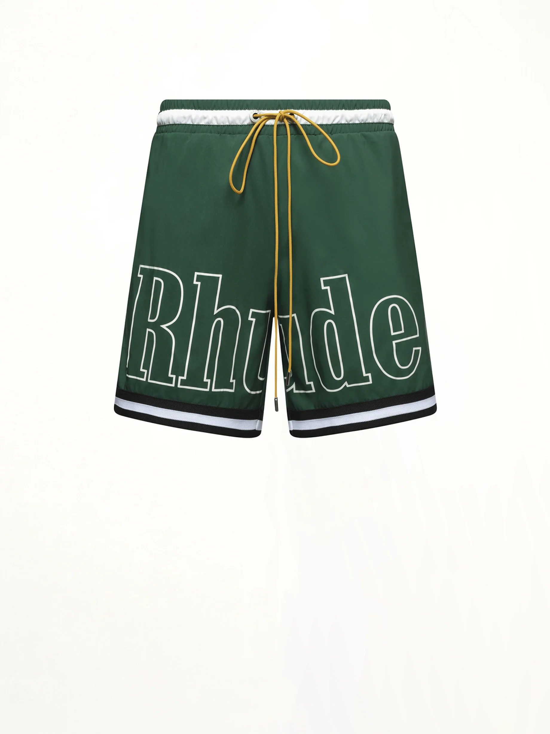 Logo Basketball Swim Short in Forest Green/Black/White - Image 2
