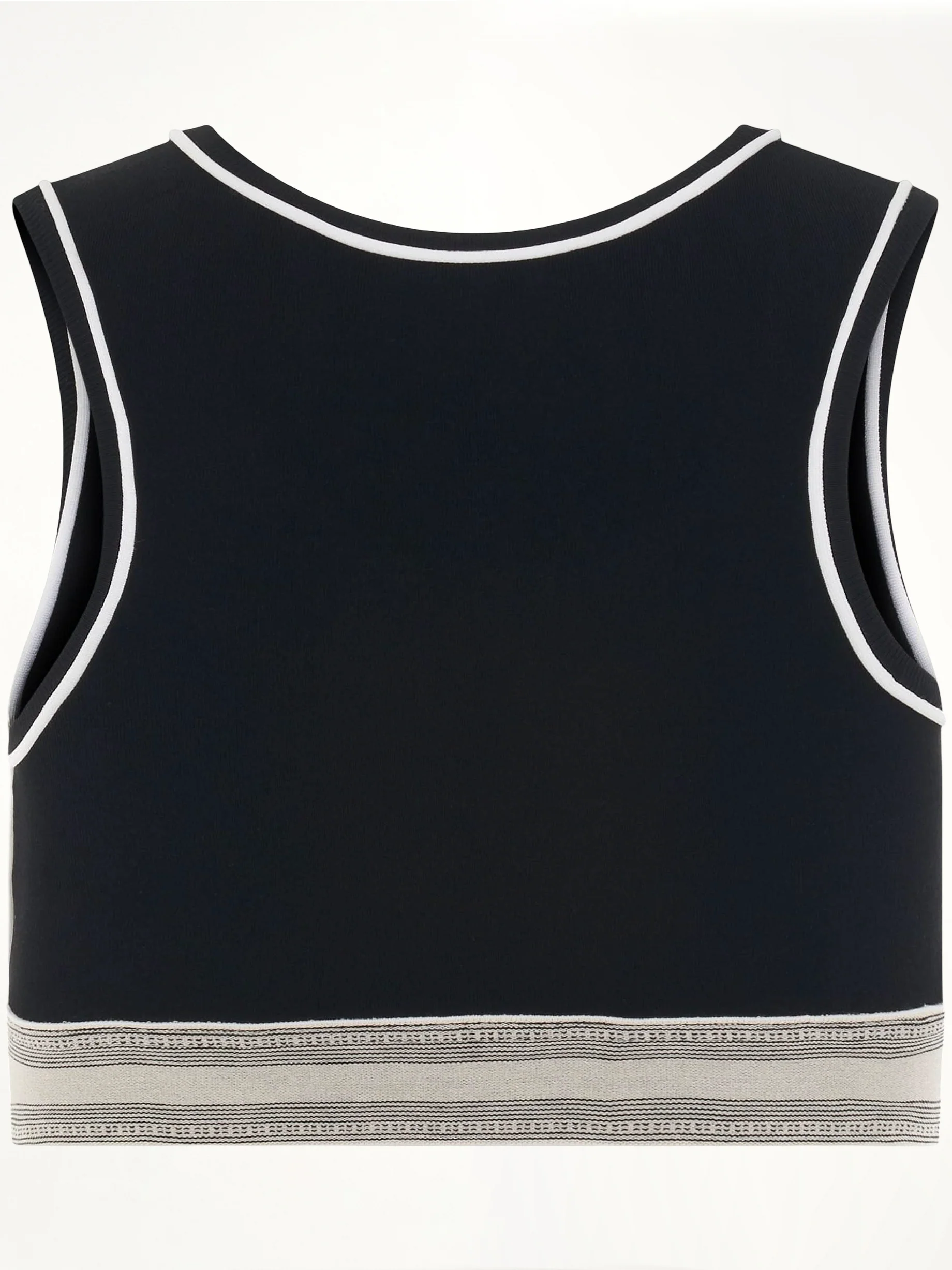 Logo Cropped Tank Top in Black - Image 4