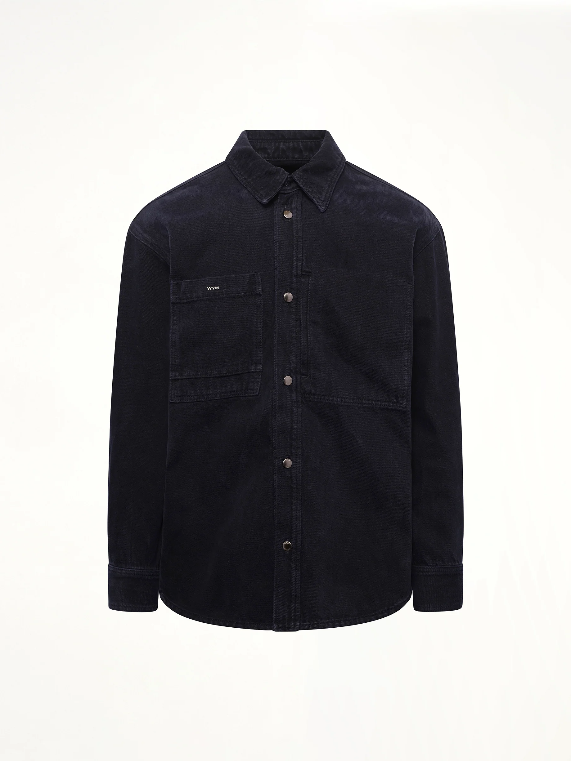 Logo Denim Shirt in Navy - Image 2