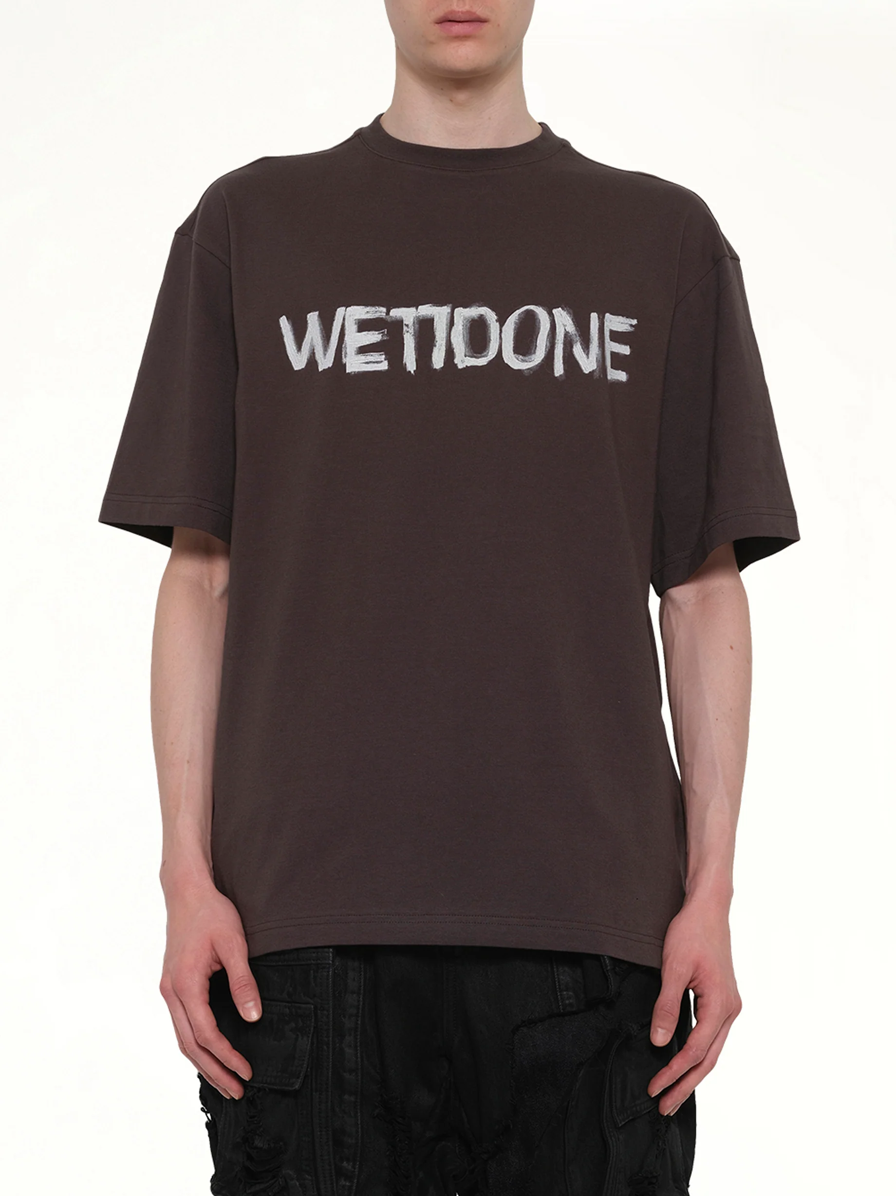 Logo Painted T-Shirt in Charcoal
