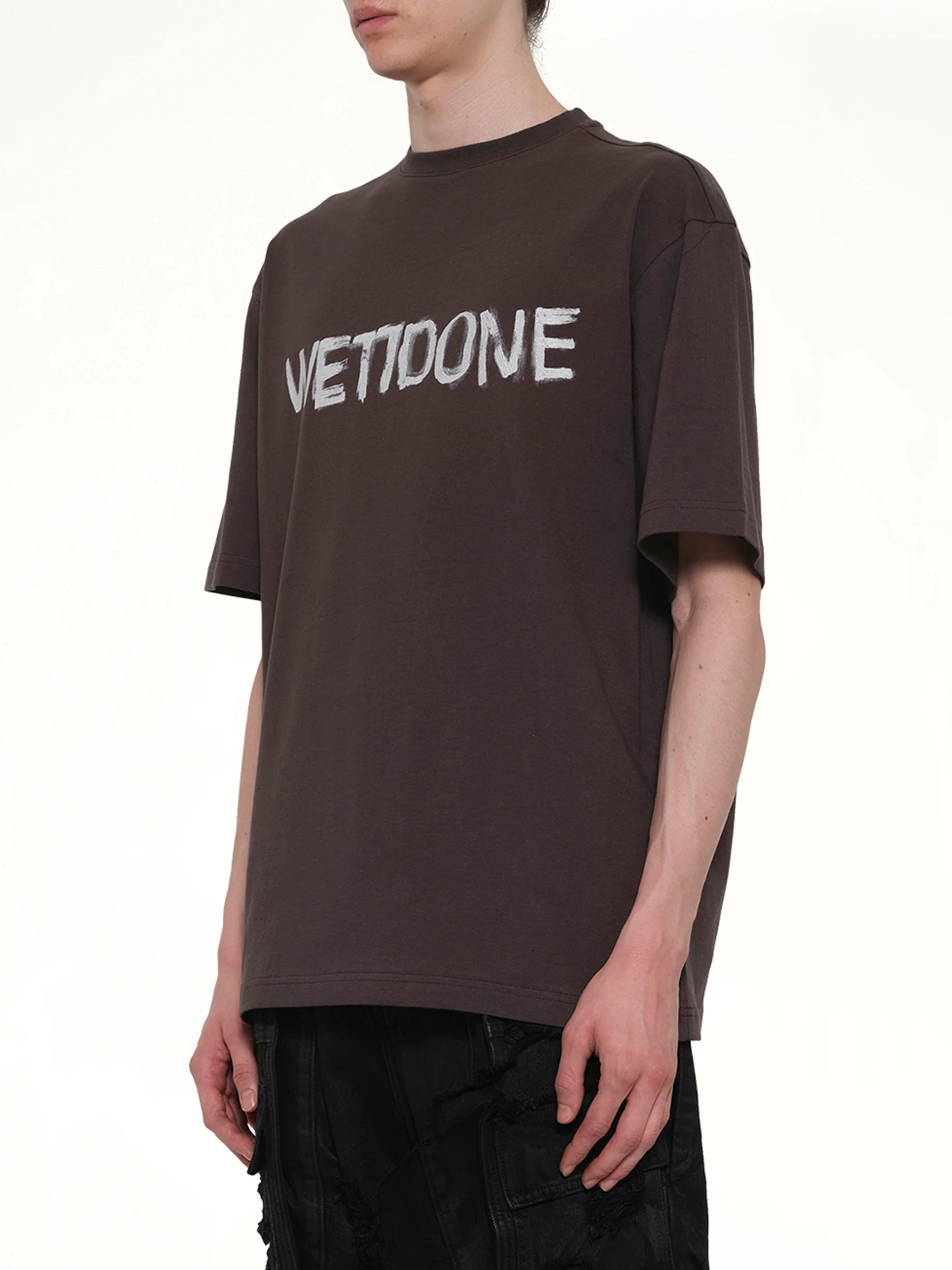 Logo Painted T-Shirt in Charcoal - Image 3