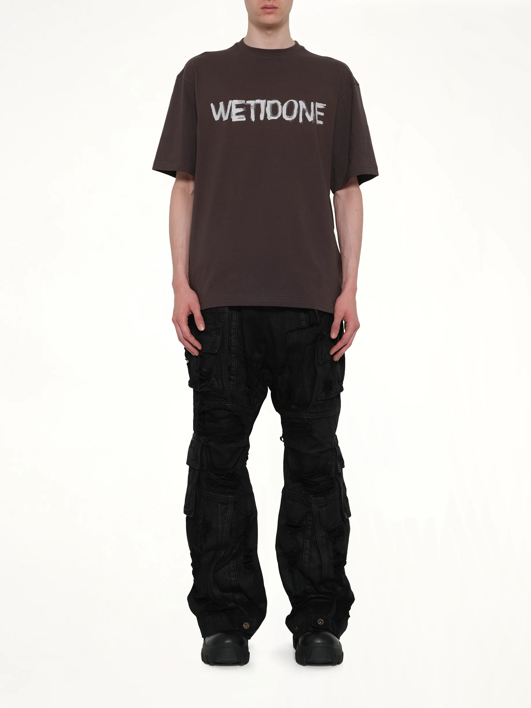 Logo Painted T-Shirt in Charcoal - Image 7