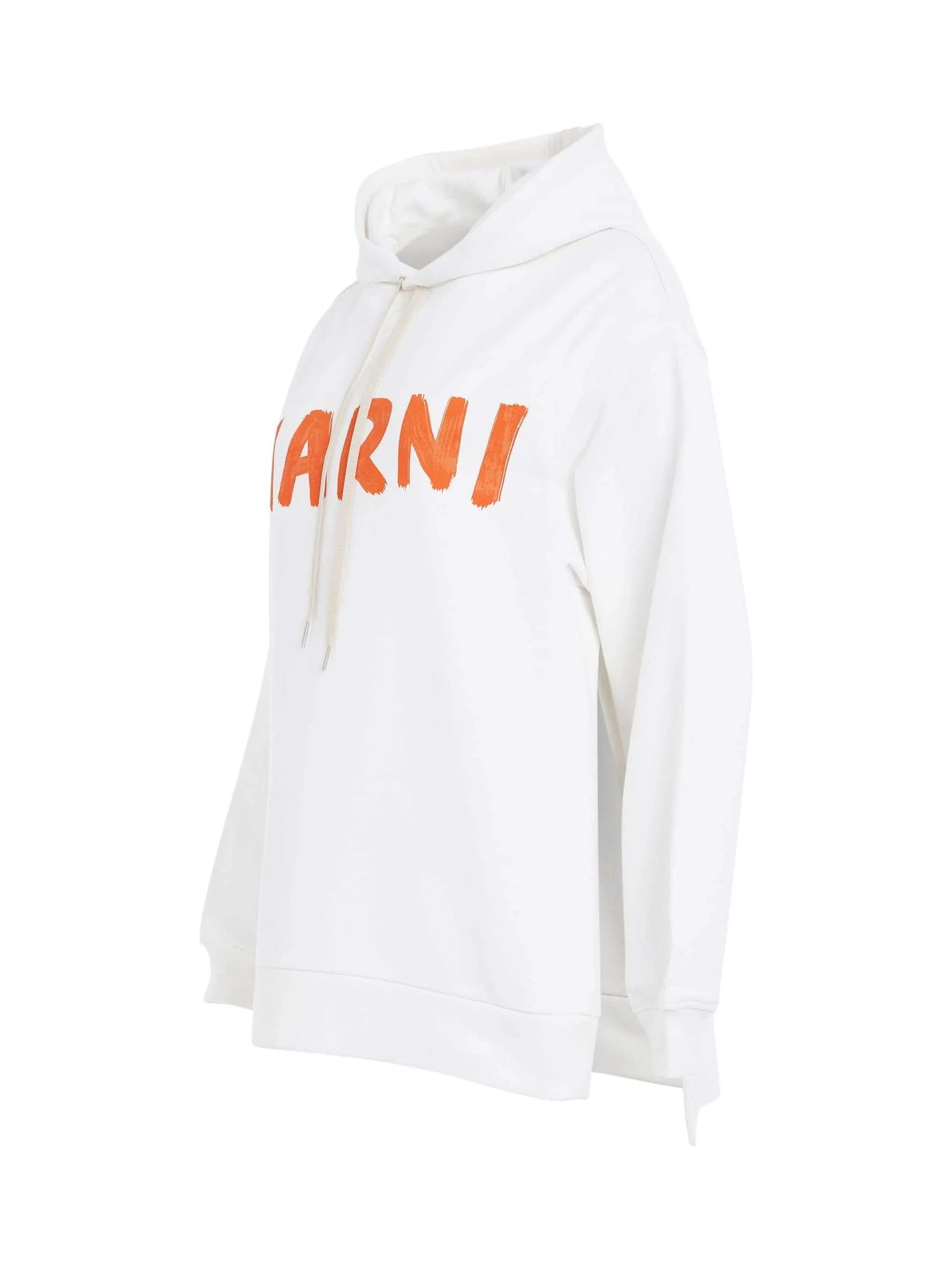 Logo Print Hoodie in Stone White - Image 2