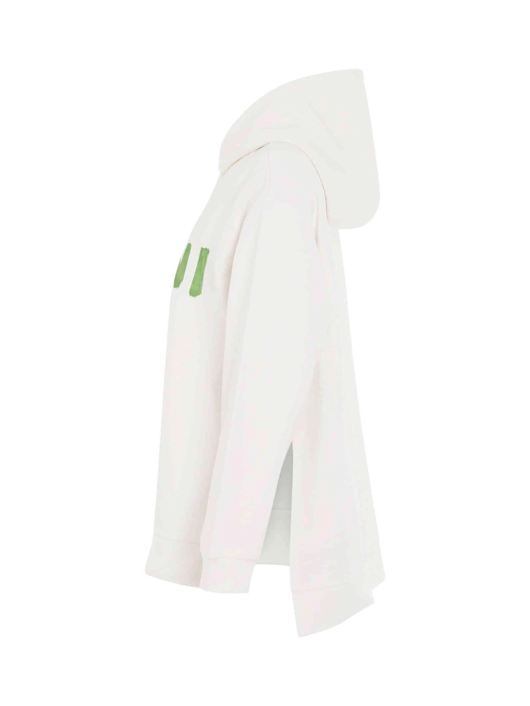 Logo Printed Hoodie in White - Image 3