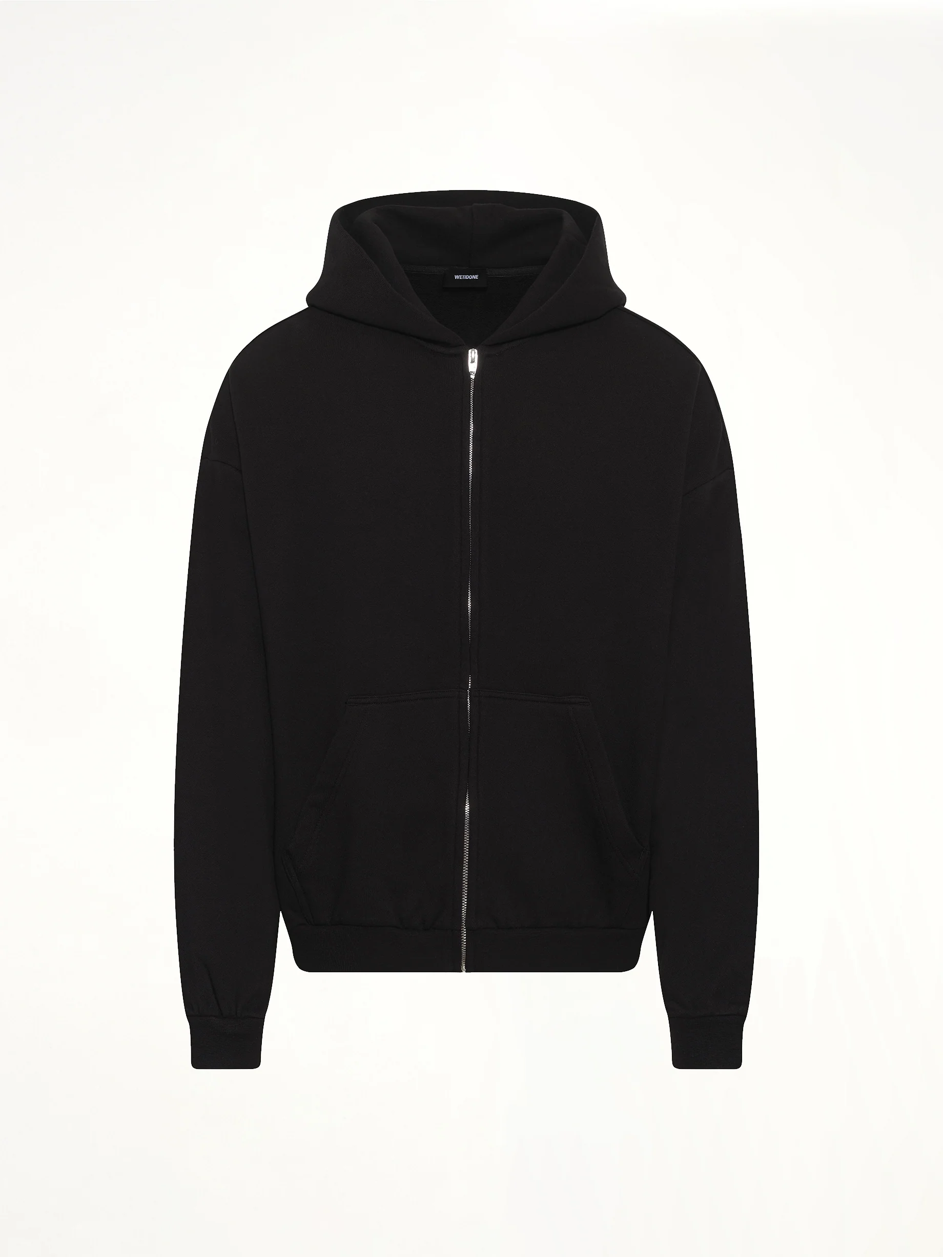 Logo Zip-Up Hoodie in Black - Image 2