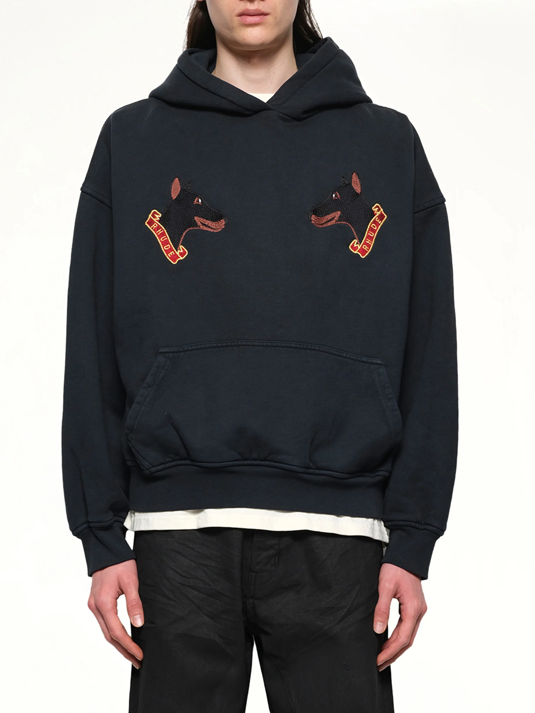 London Hound Hoodie in Vintage Black