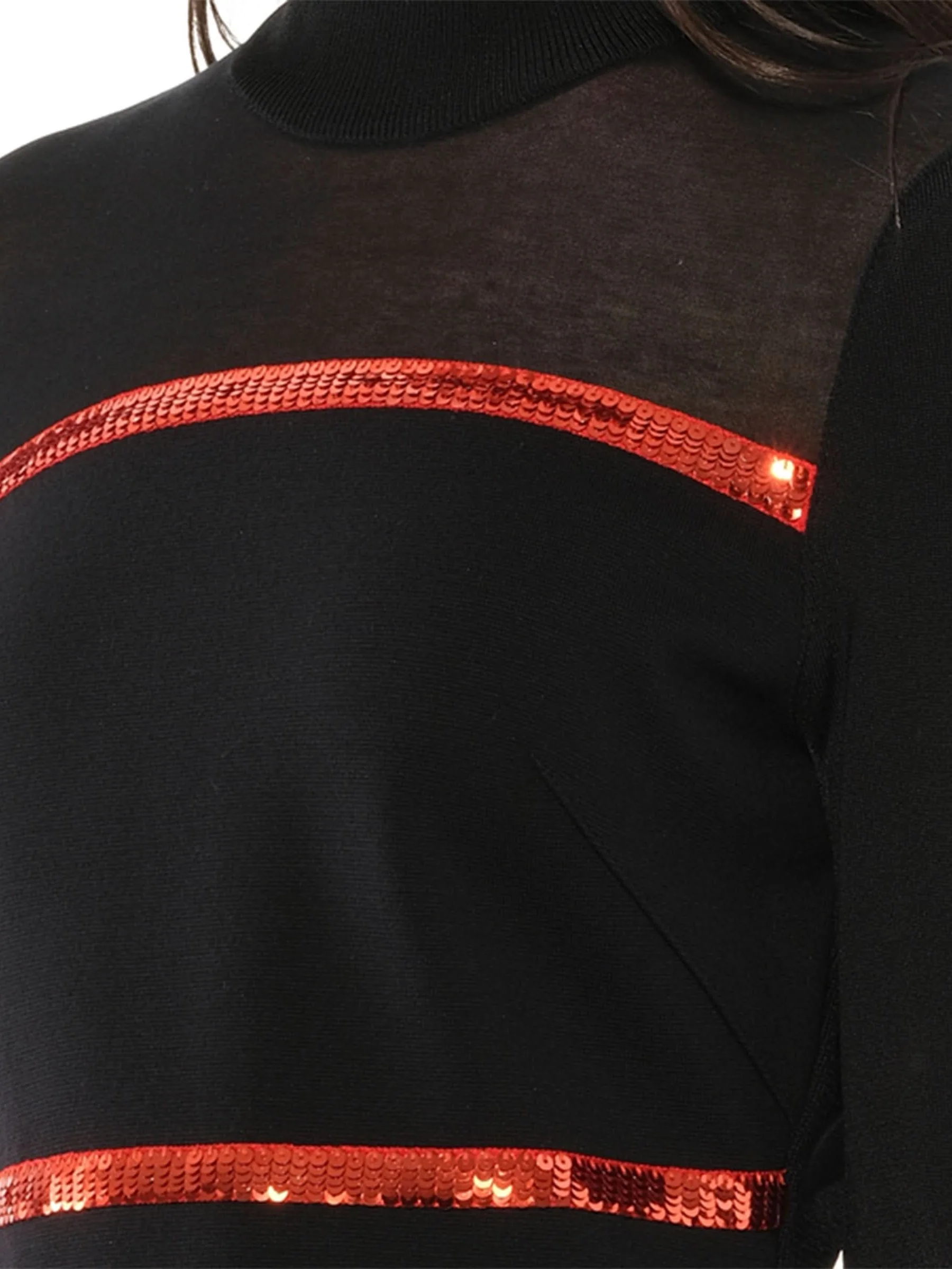 Long Dress in Black/Red/White - Image 2