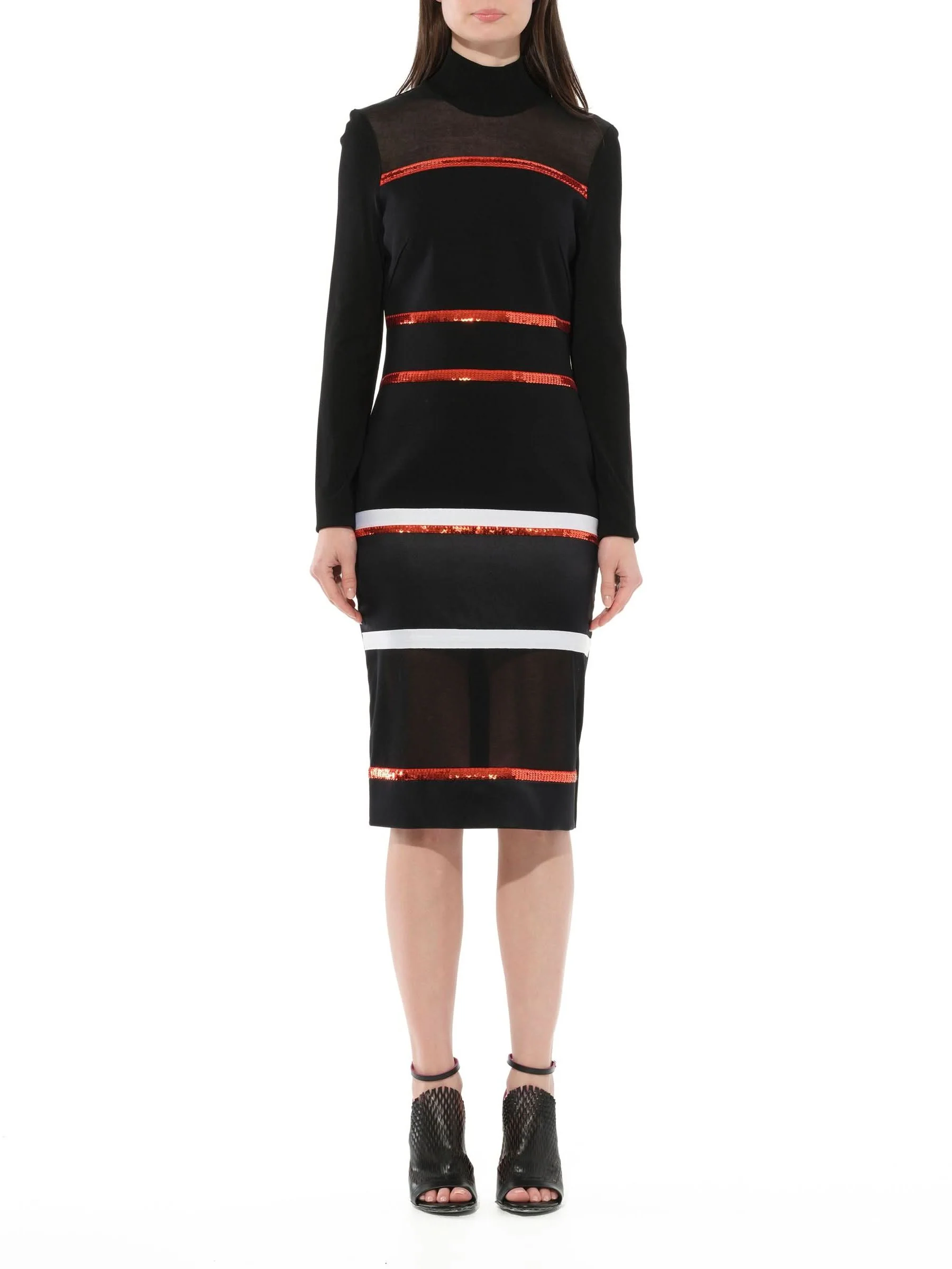 Long Dress in Black/Red/White - Image 4