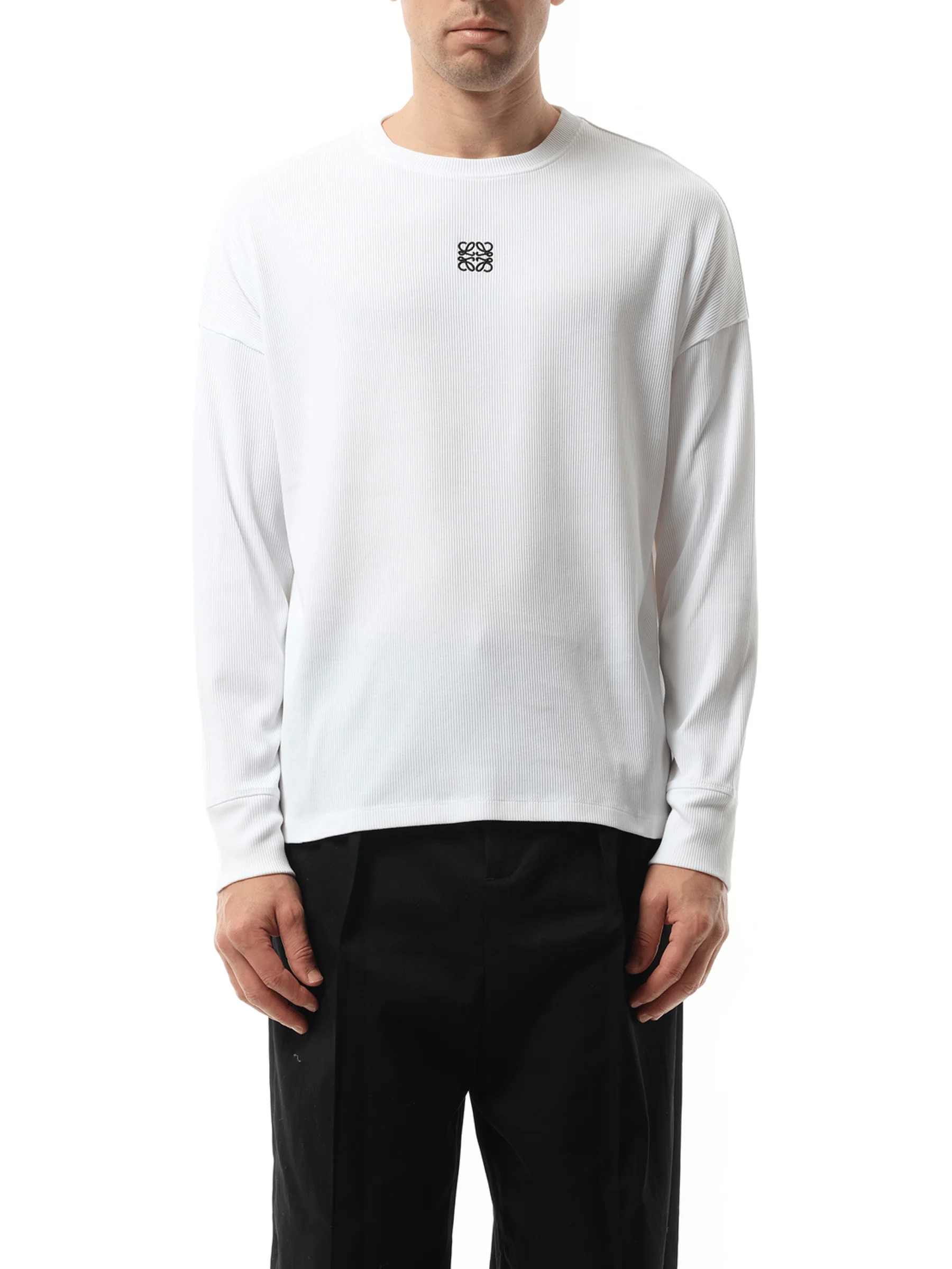 Long Sleeve Anagram T-Shirt in White