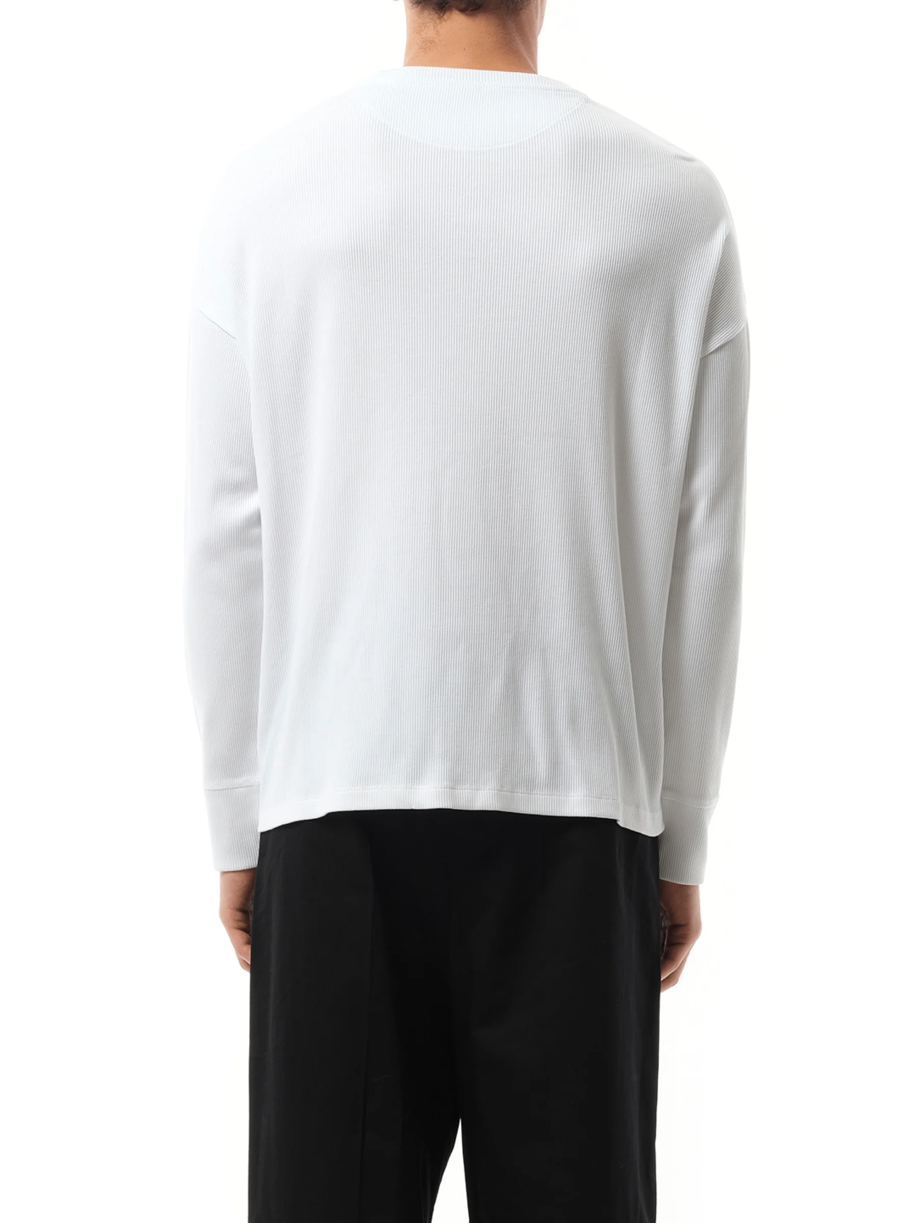 Long Sleeve Anagram T-Shirt in White - Image 6