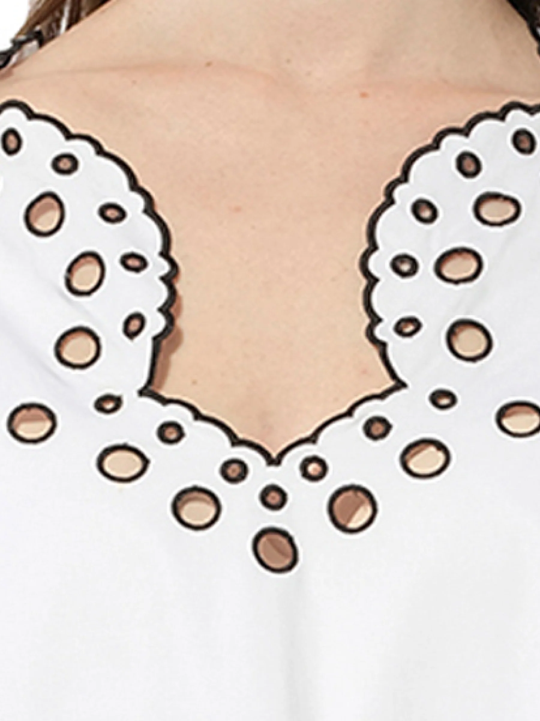 Long Sleeve Blouse in White - Image 2