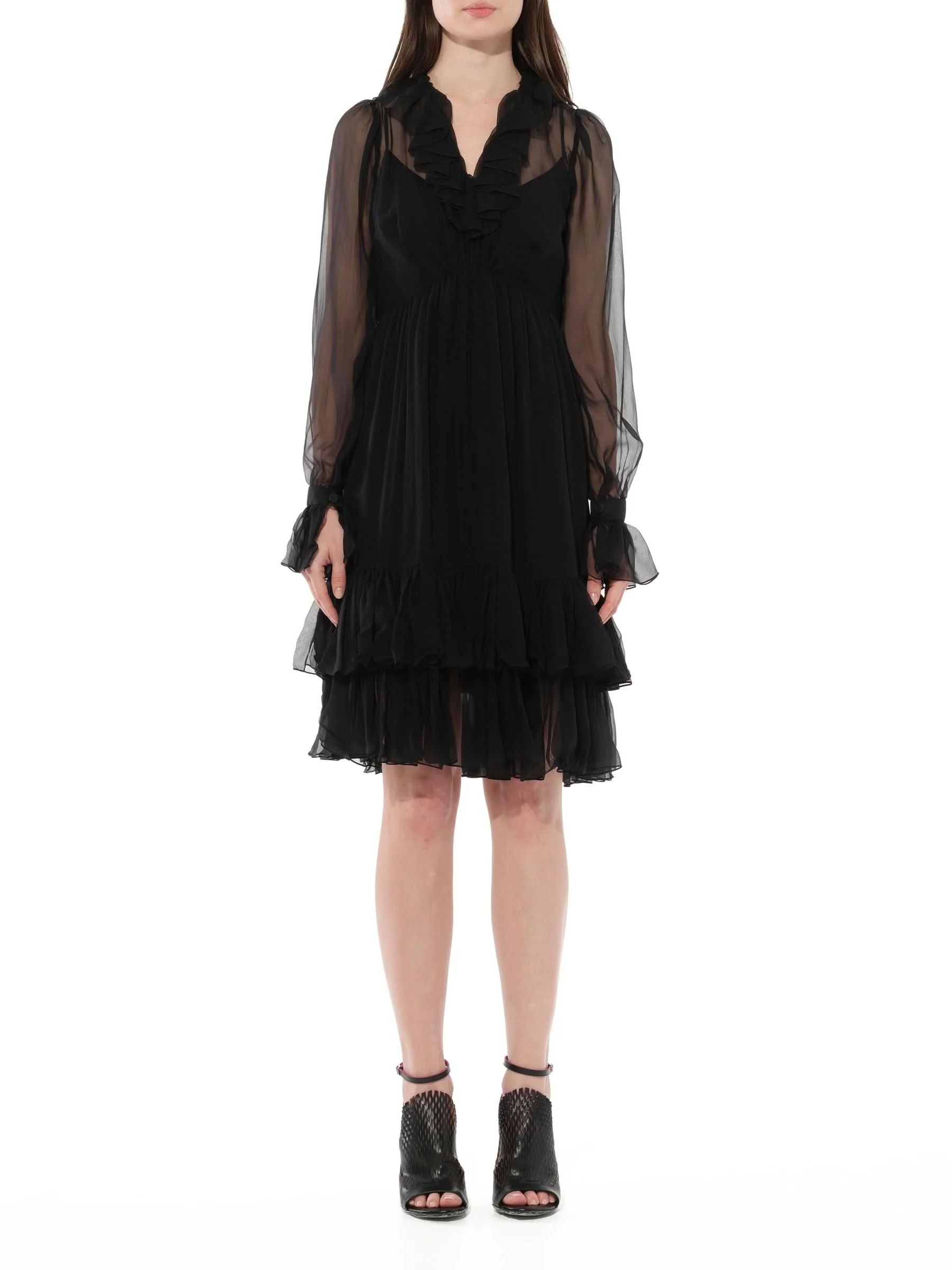 Long Sleeve Dress in Black - Image 4